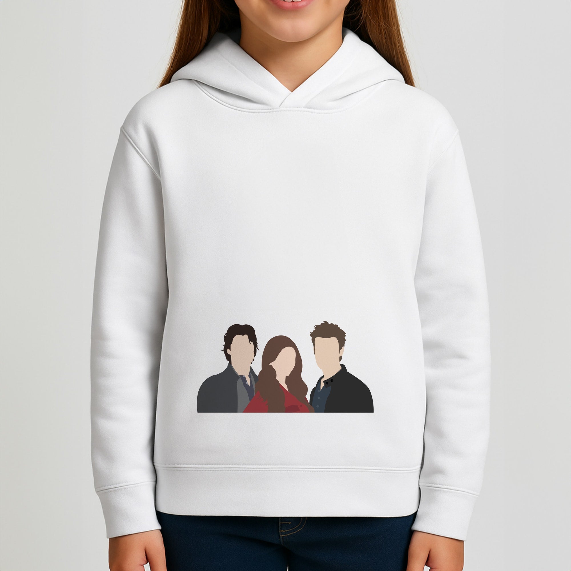 Elena, Damon And Stefan - VD Girls Hoodie