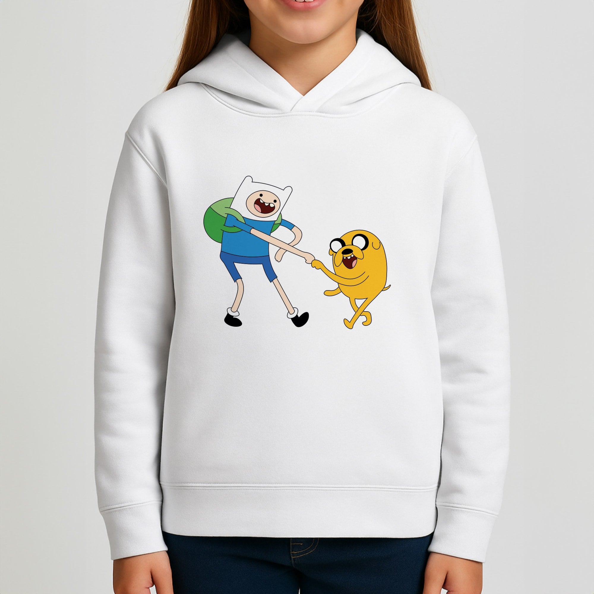 Jake The Dog And Finn The Human Kids Hoodie