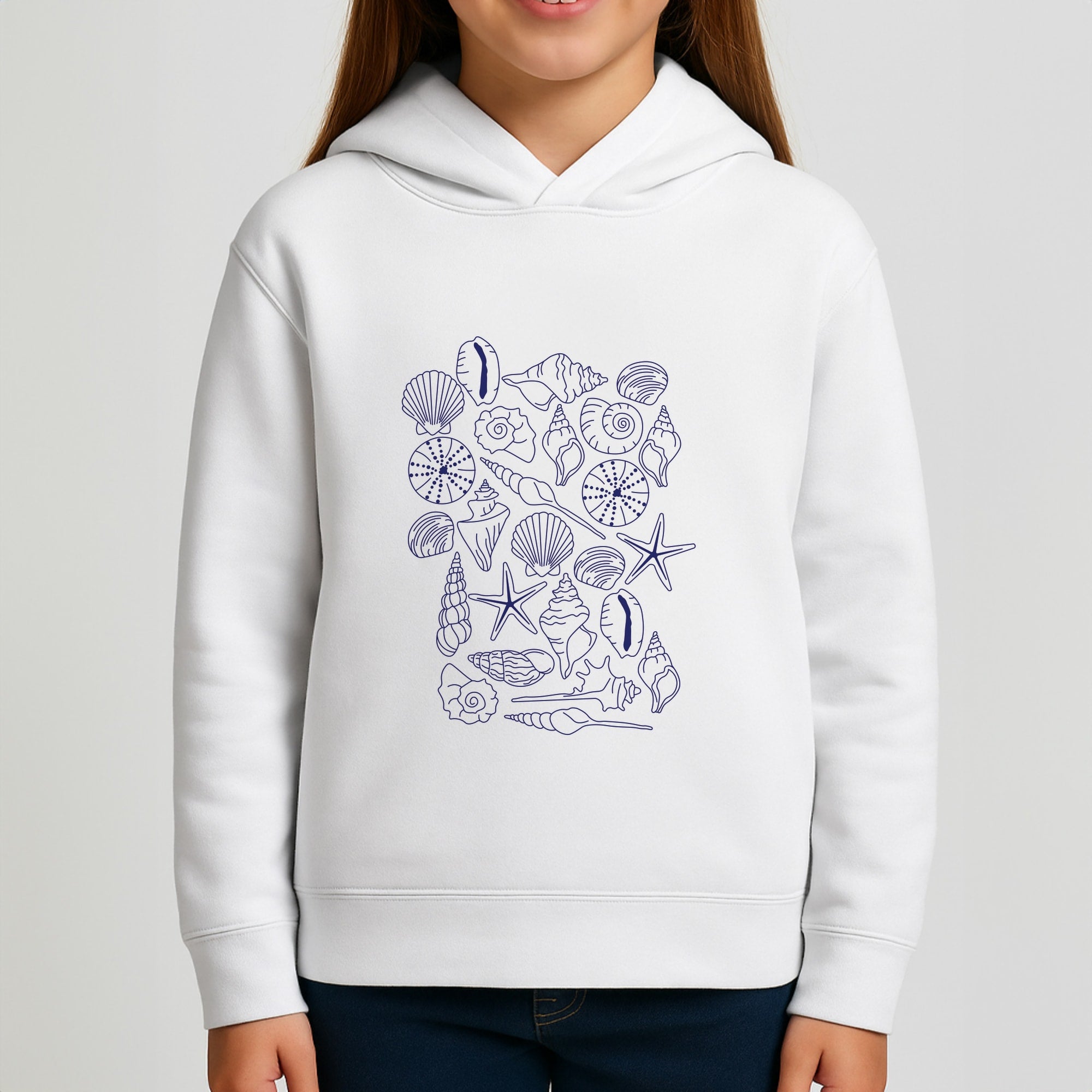Sea Shells - Clean Girl Aesthetic Girls Hoodie