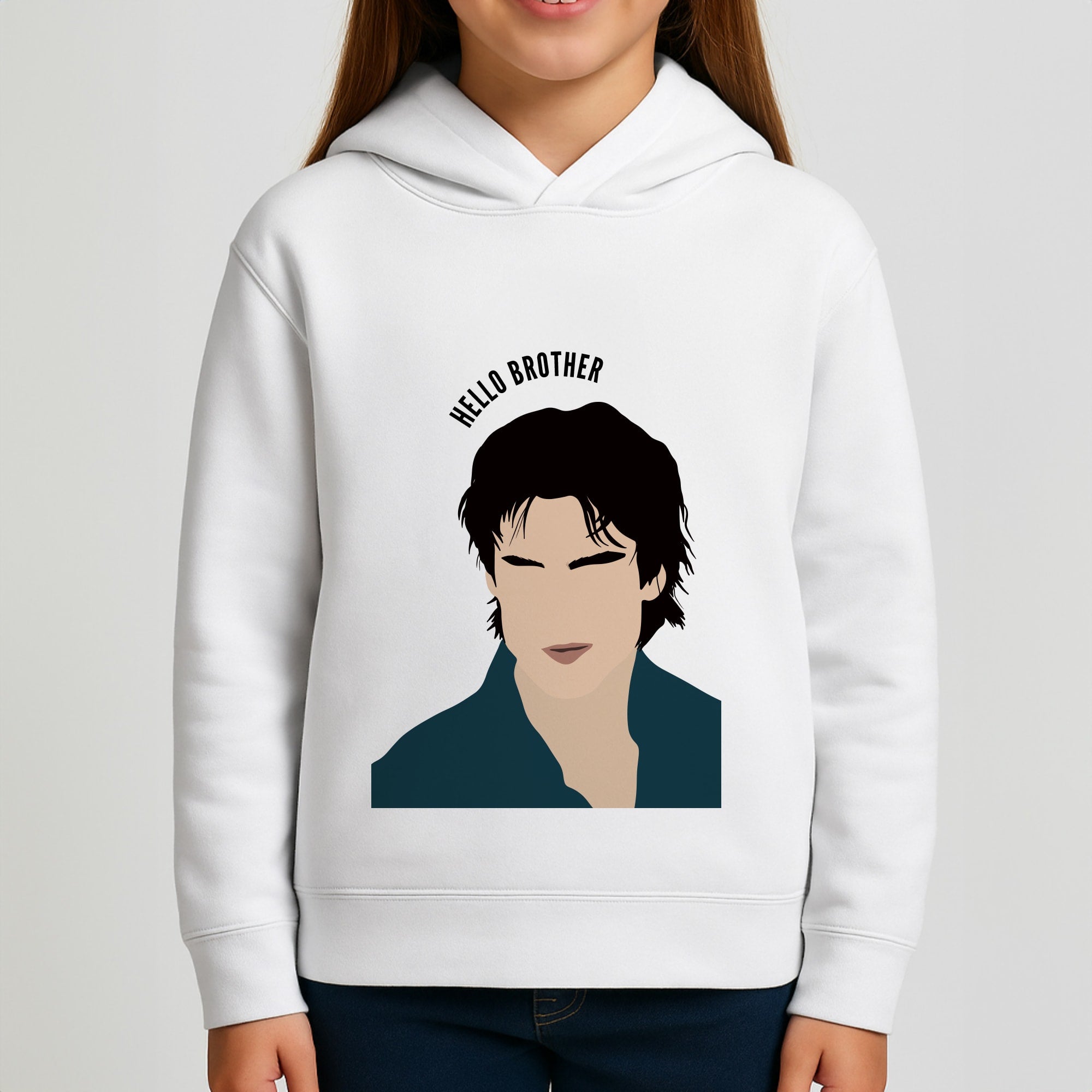 Hello Brother Cartoon - VD Girls Hoodie