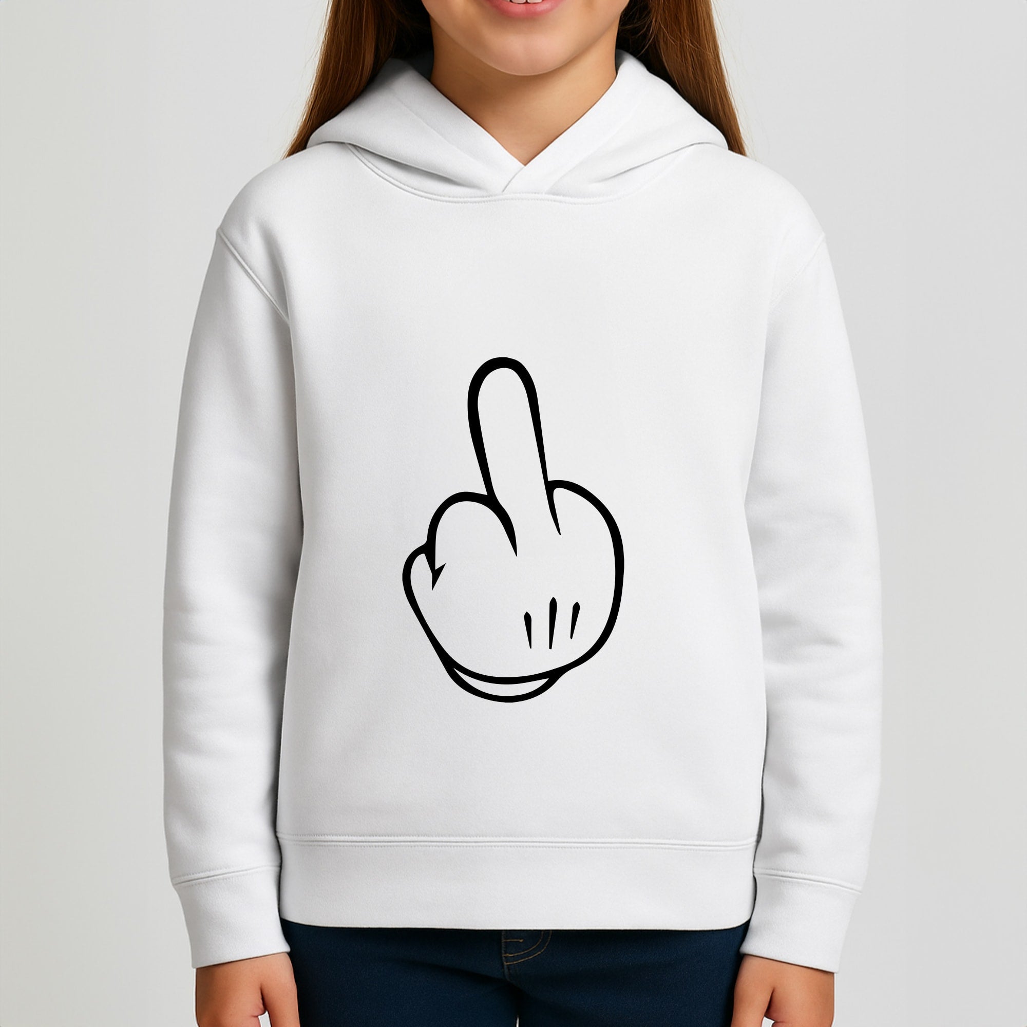 Fairytale Mouse Middle Finger Girls Hoodie