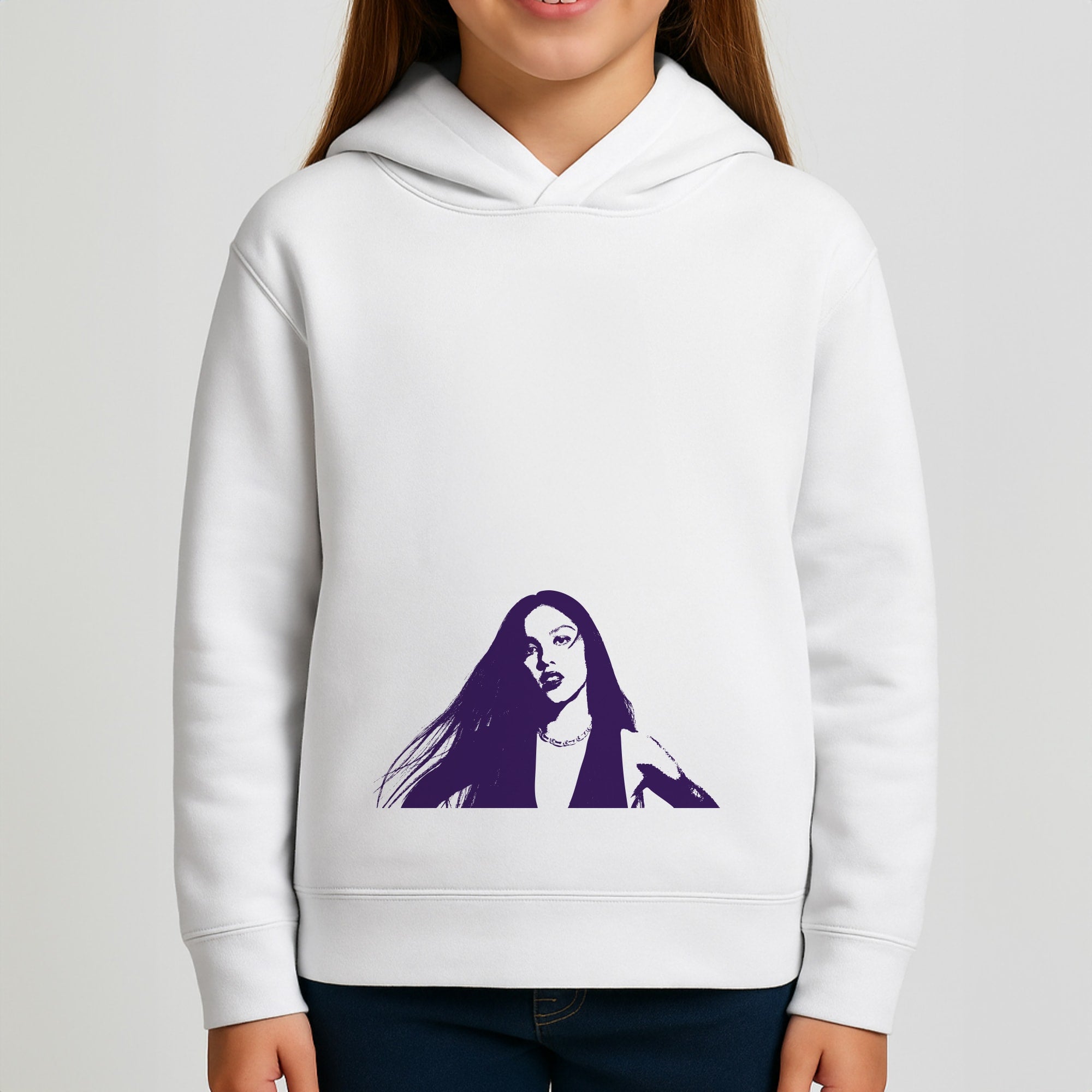Stars And Butterflies Pattern Girls Hoodie