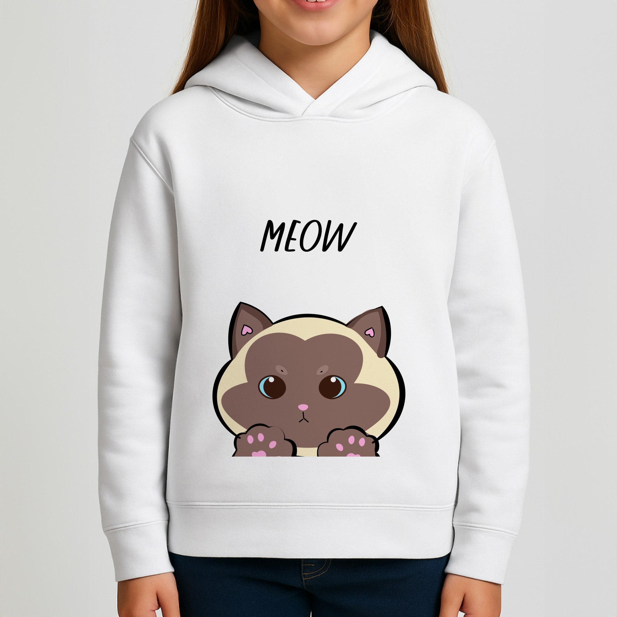 Meow Green - Cats Girls Hoodie