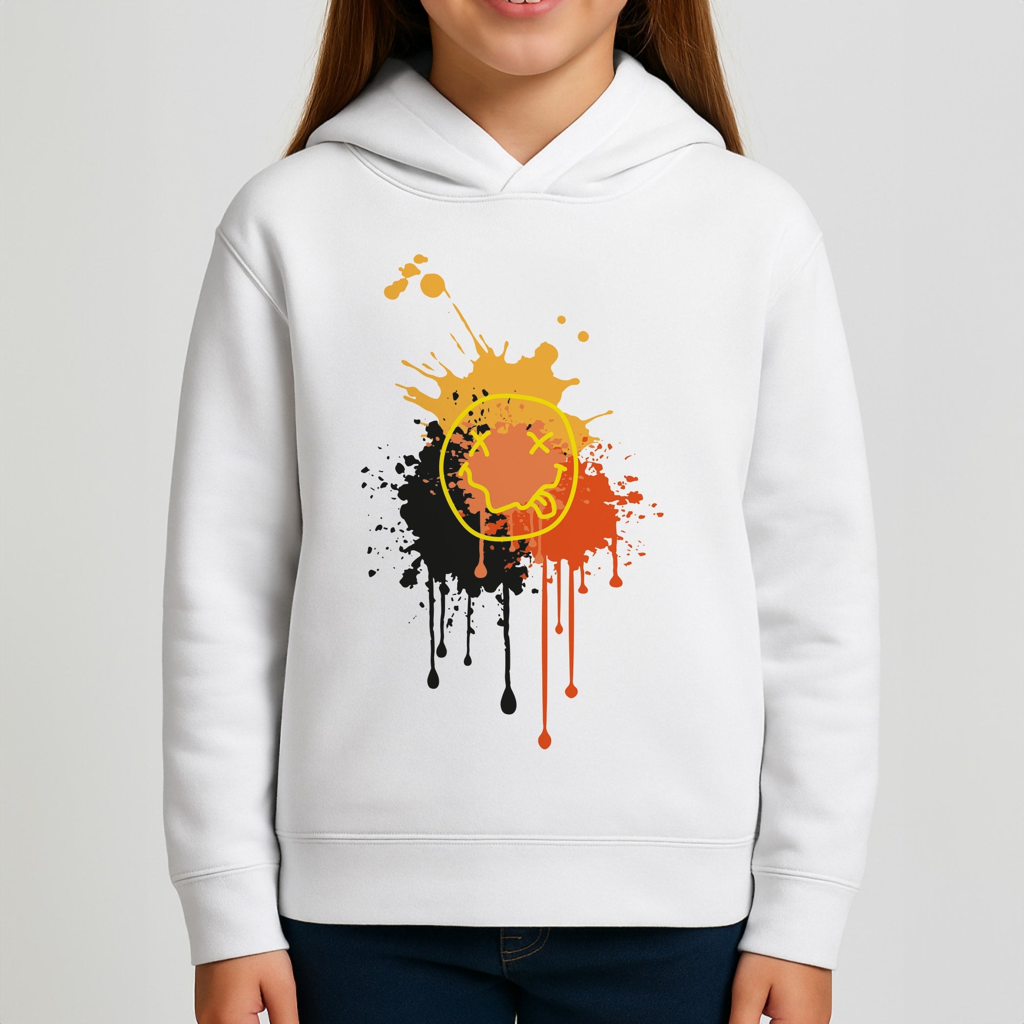 Orange Graffiti - Skate Aesthetic Girls Hoodie