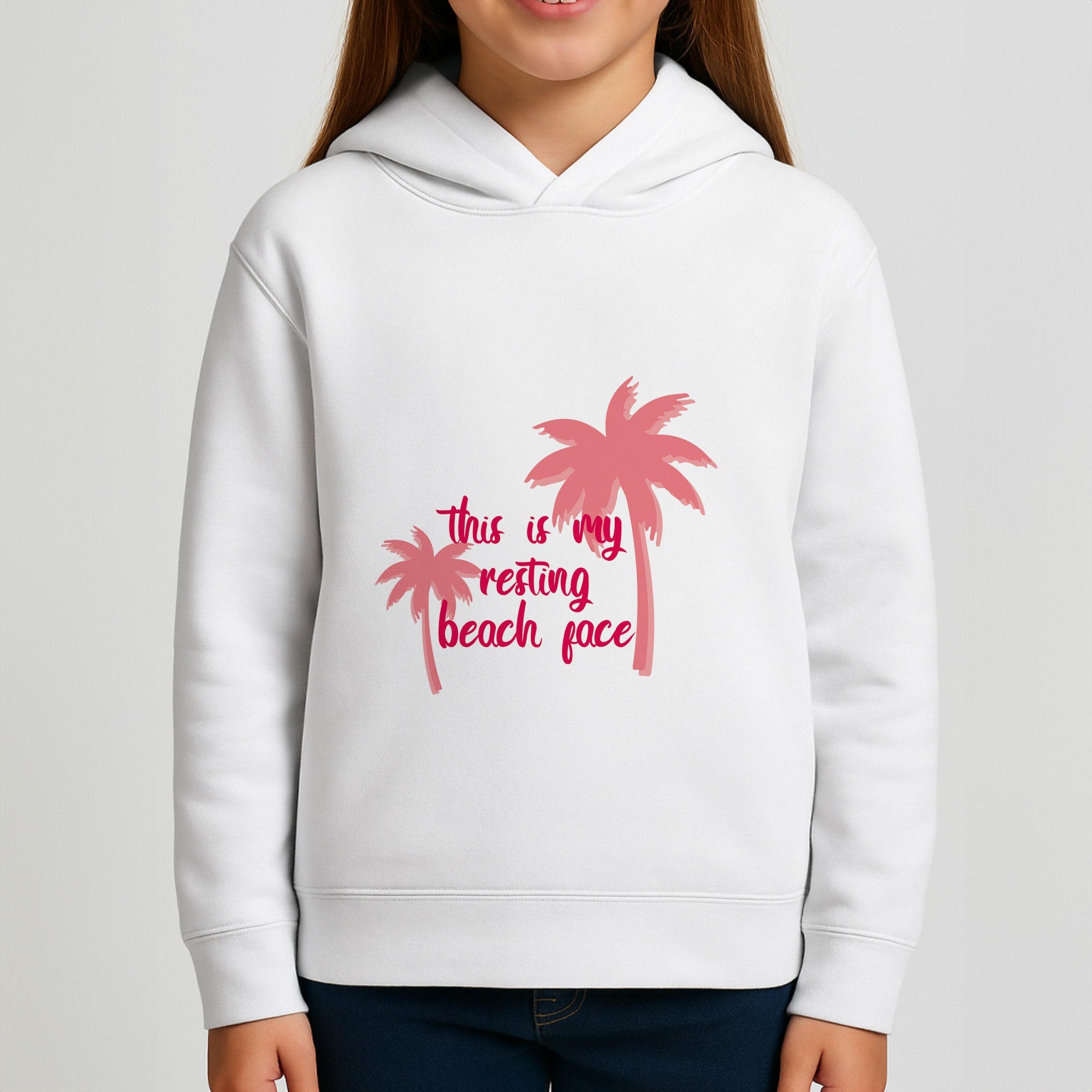 This Is My Resting Beach Face - Summer Quotes Girls Hoodie