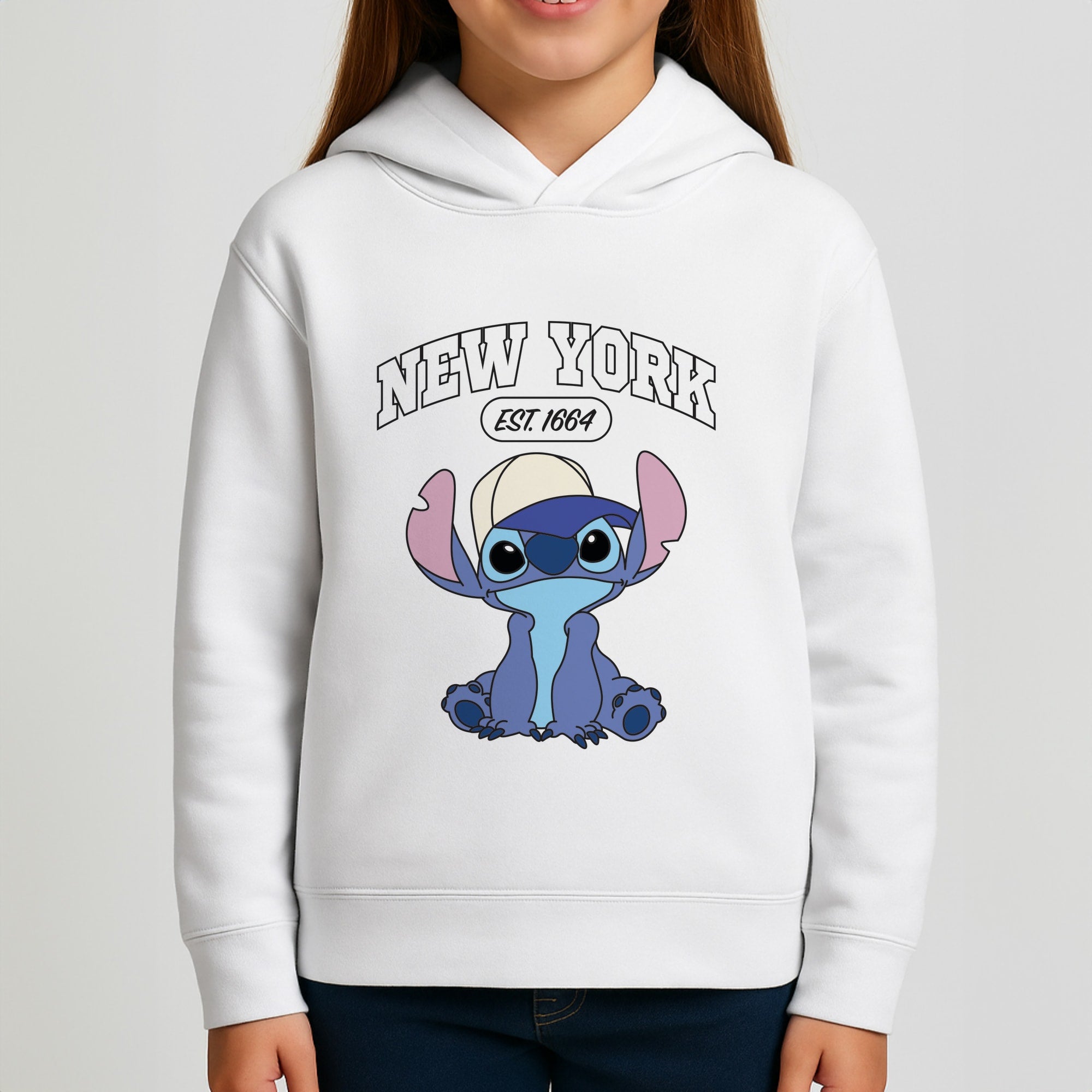 New York Blue Alien Girls Hoodie