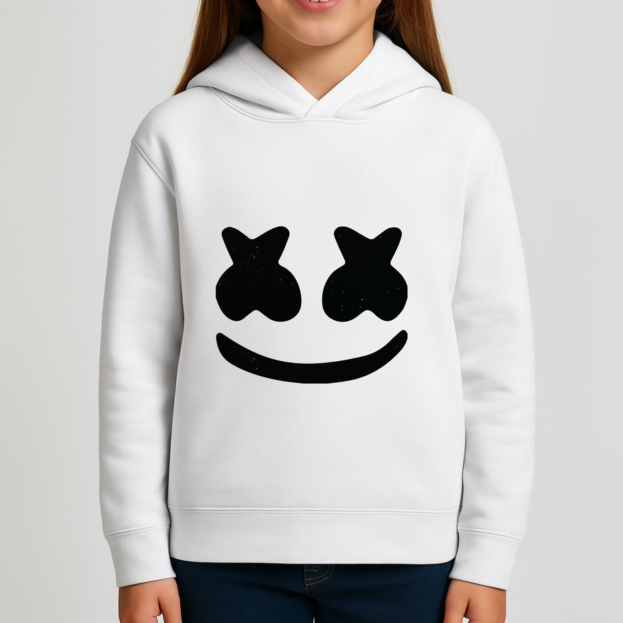 Black And White Helmet In Space Girls Hoodie