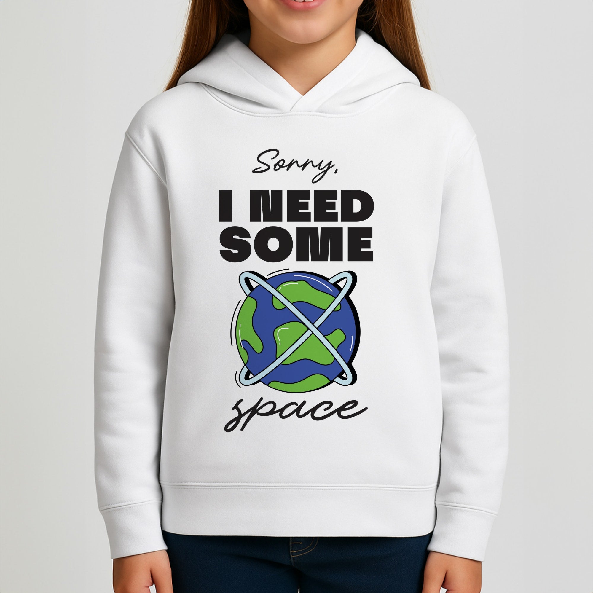 Cartoon I Need Some Space Girls Hoodie