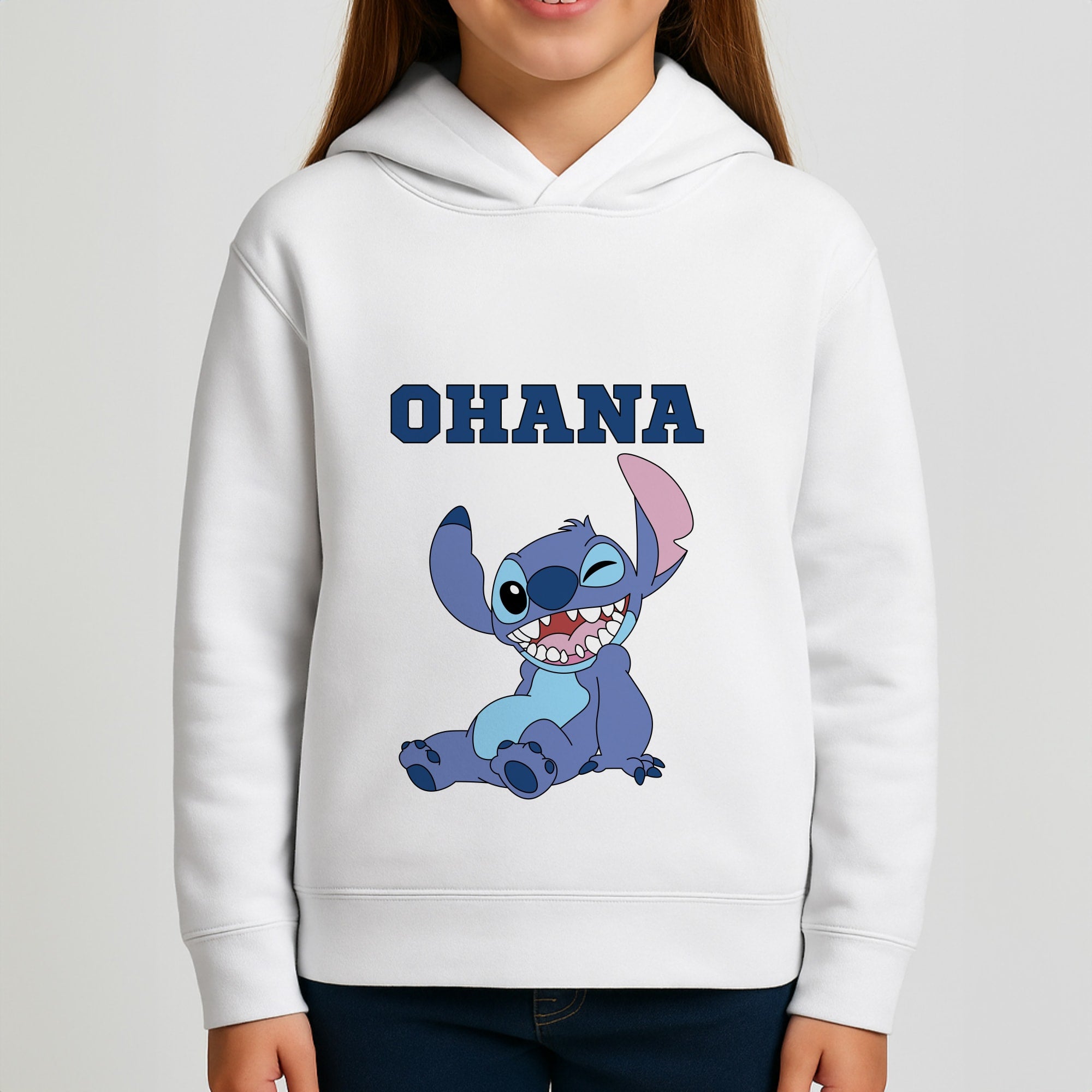 Blue Alien Ohana Girls Hoodie