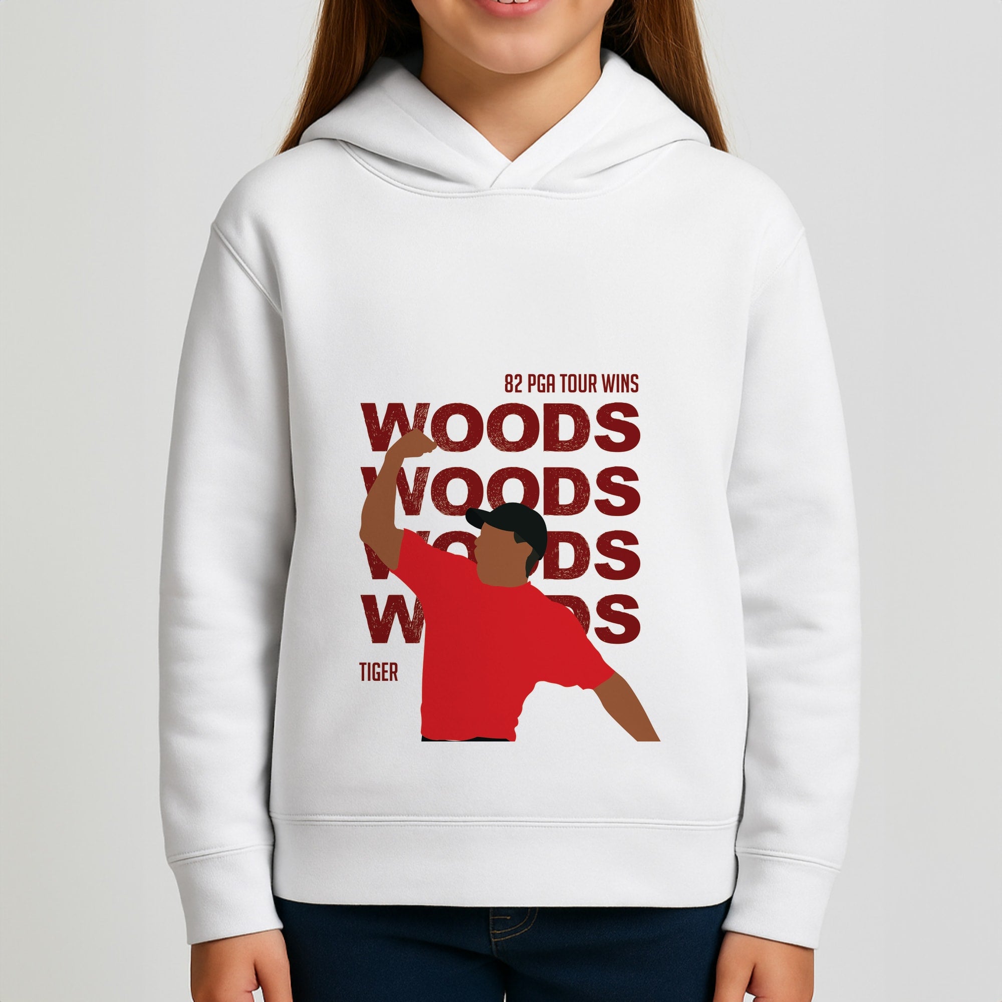Woods Dark Red Girls Hoodie