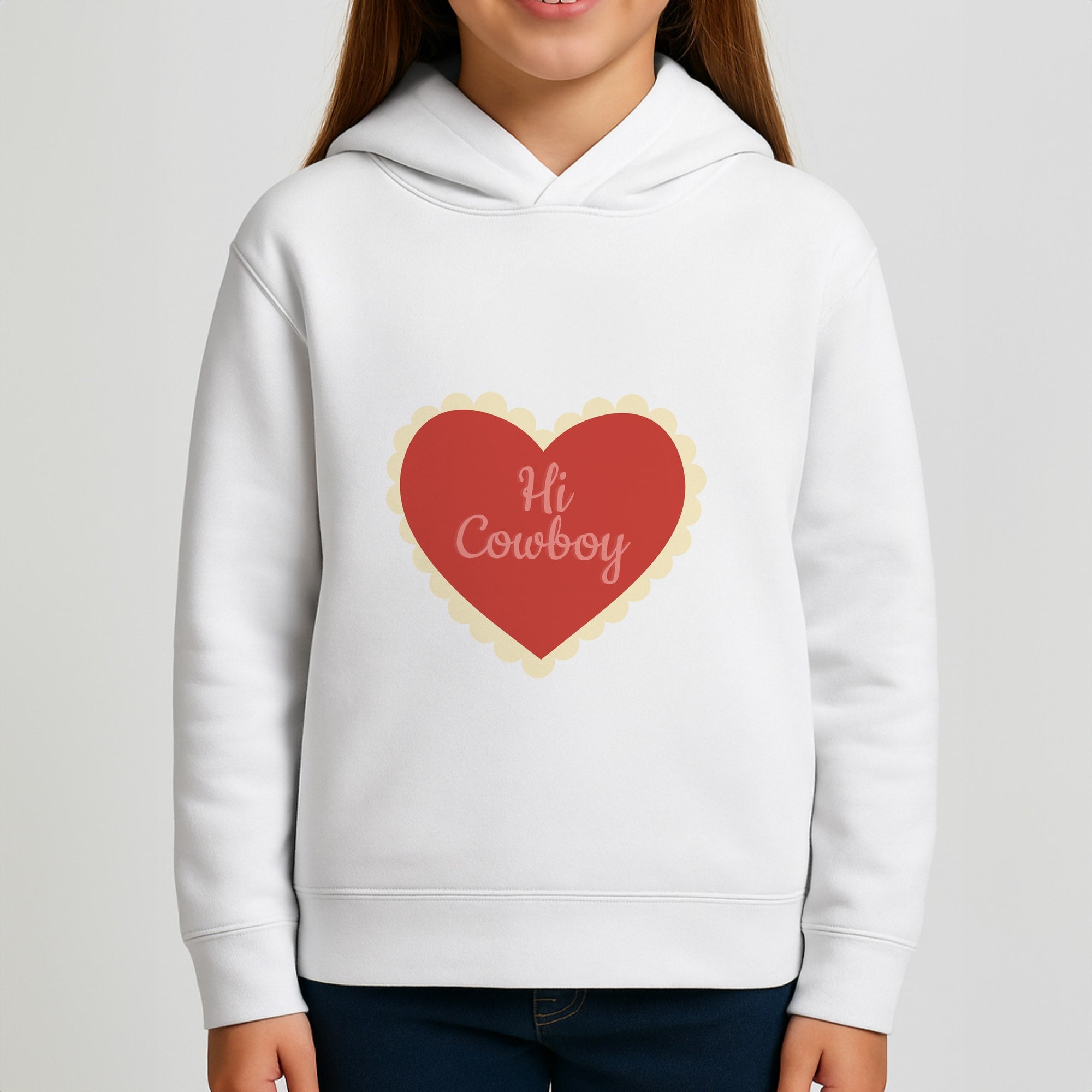 Hi Cowboy - Western  Girls Hoodie