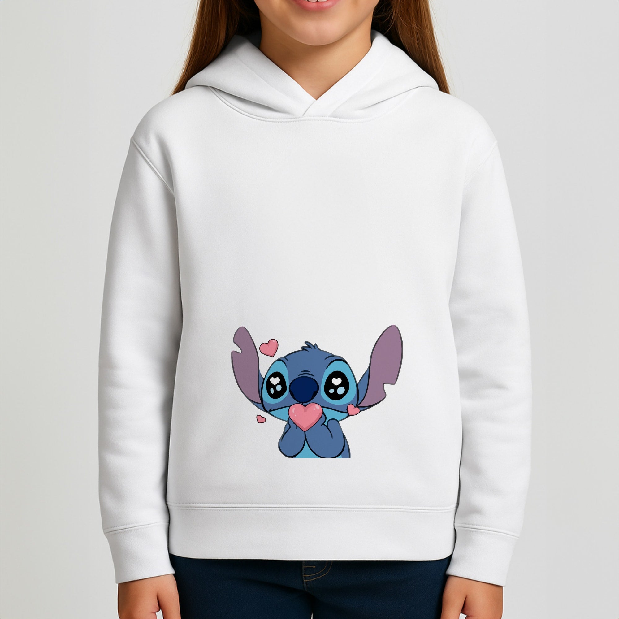 Cute Alien Blue Girls Hoodie