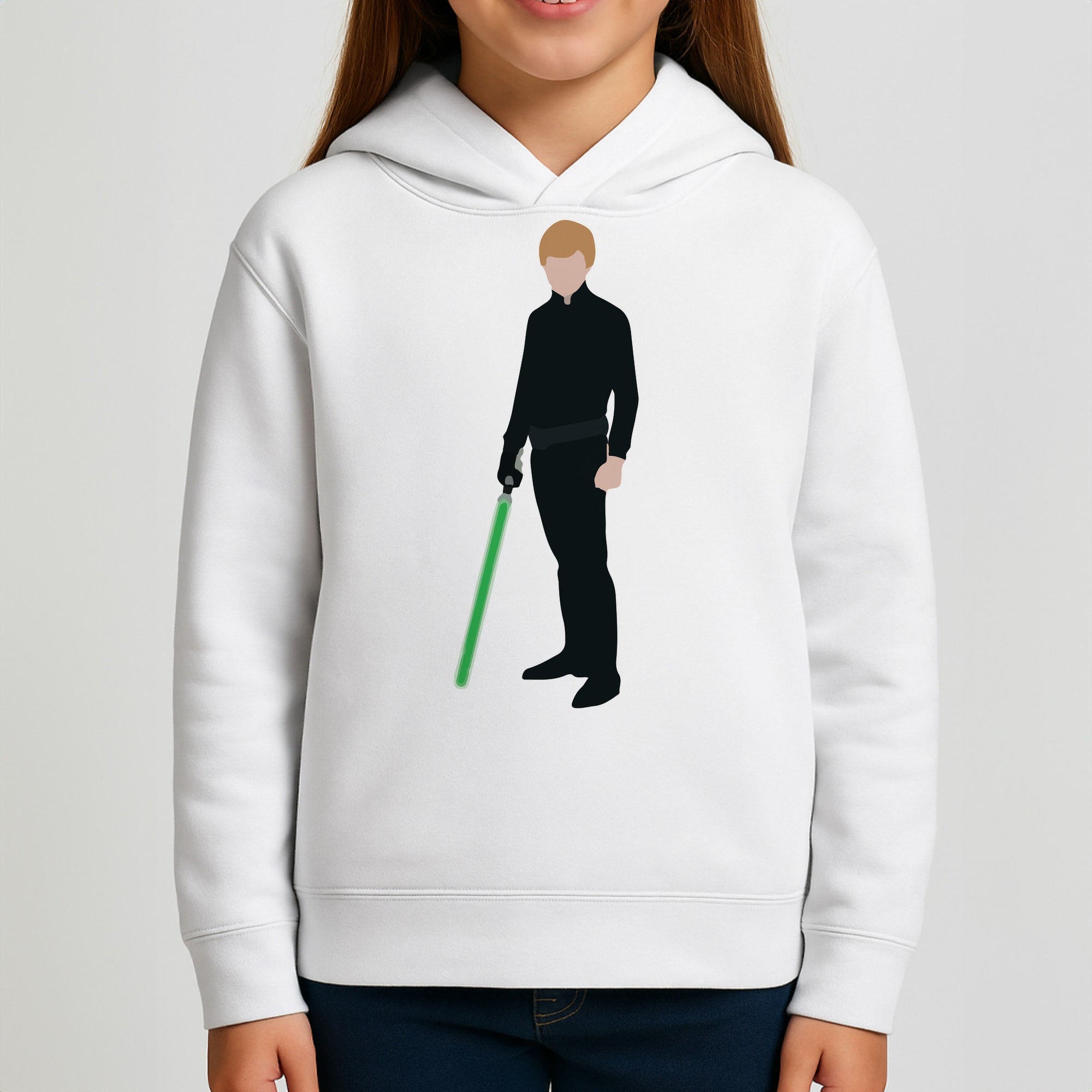 Skywalker Green Lightsaber Kids Hoodie