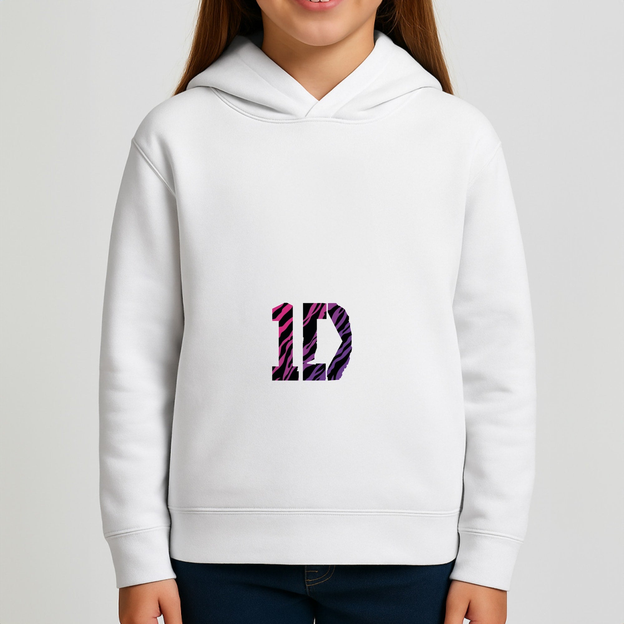 Zebra 1D Girls Hoodie