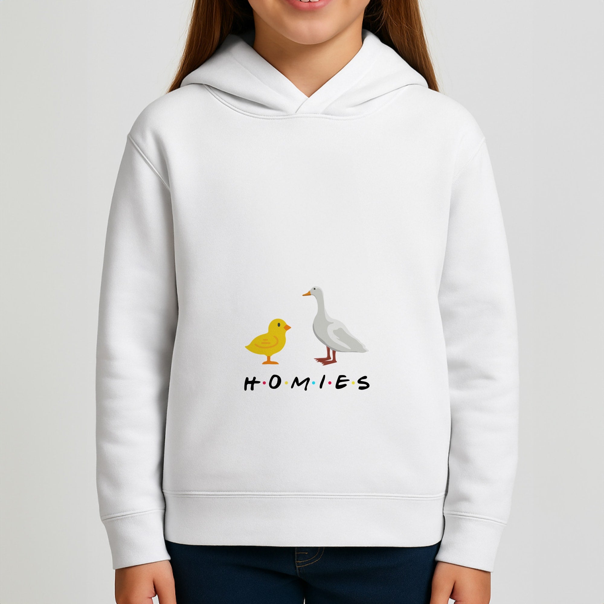 Homies Chick And Duck Girls Hoodie