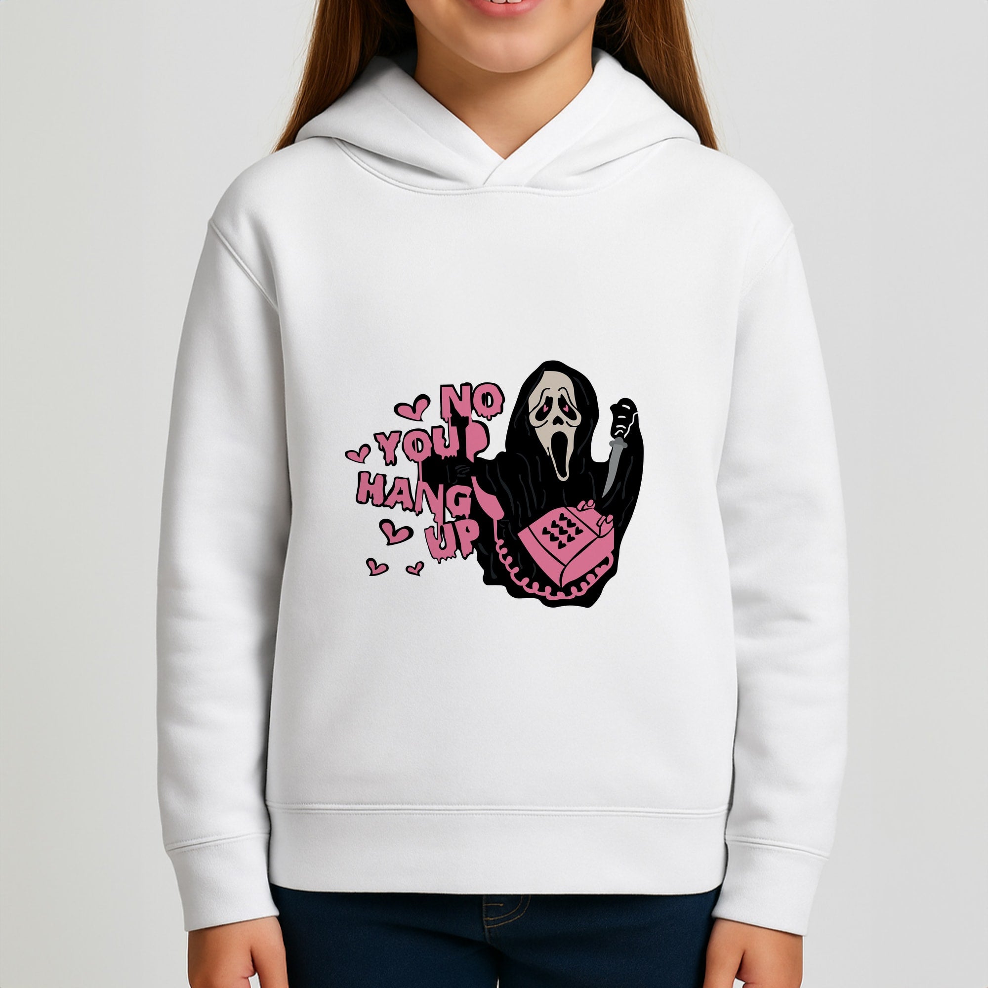 No You Hang Up - Halloween Girls Hoodie