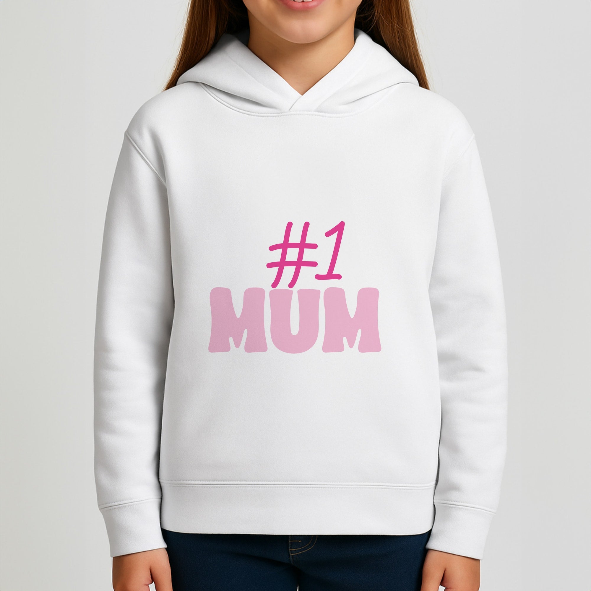 Number One Mum  Girls Hoodie