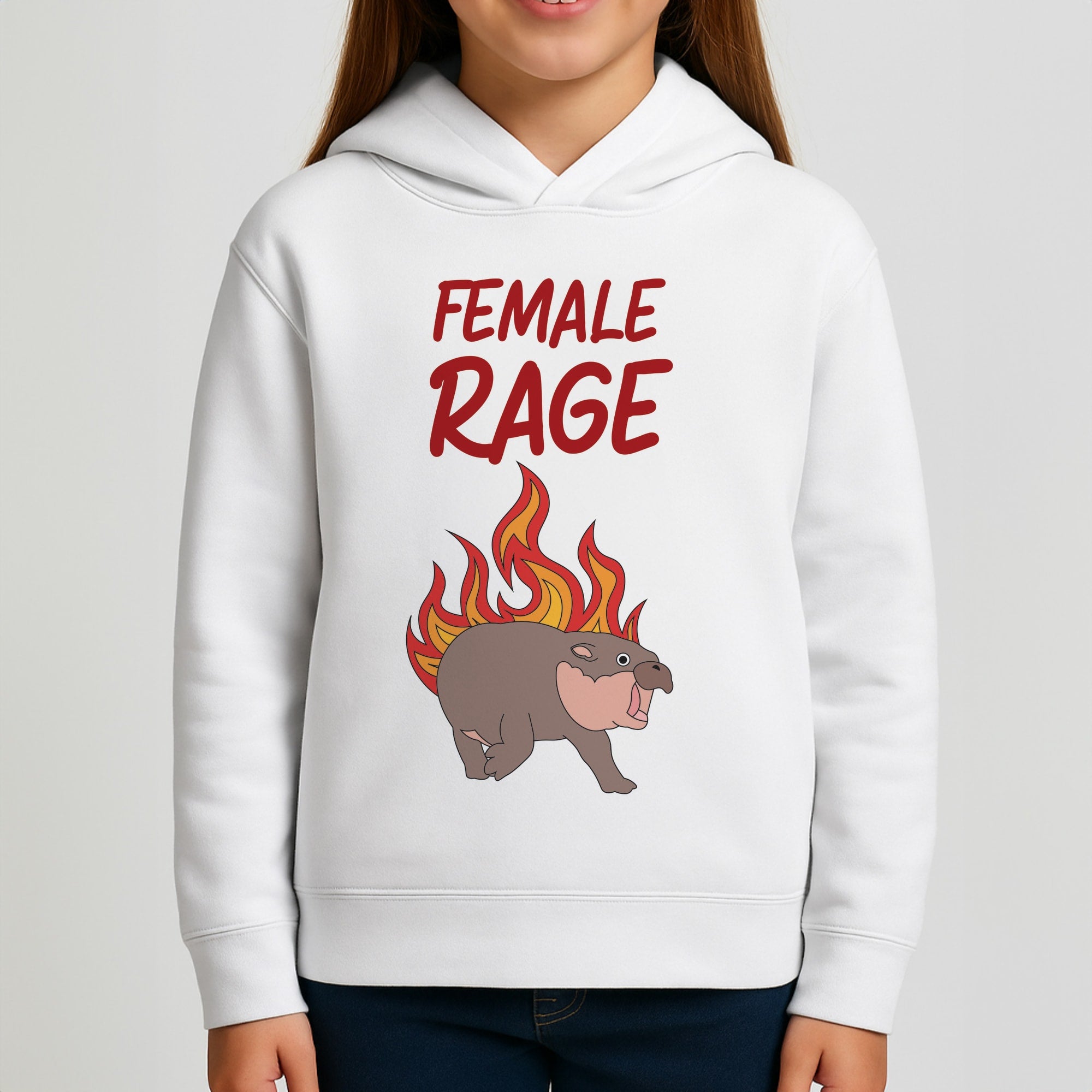 Female Rage Girls Hoodie