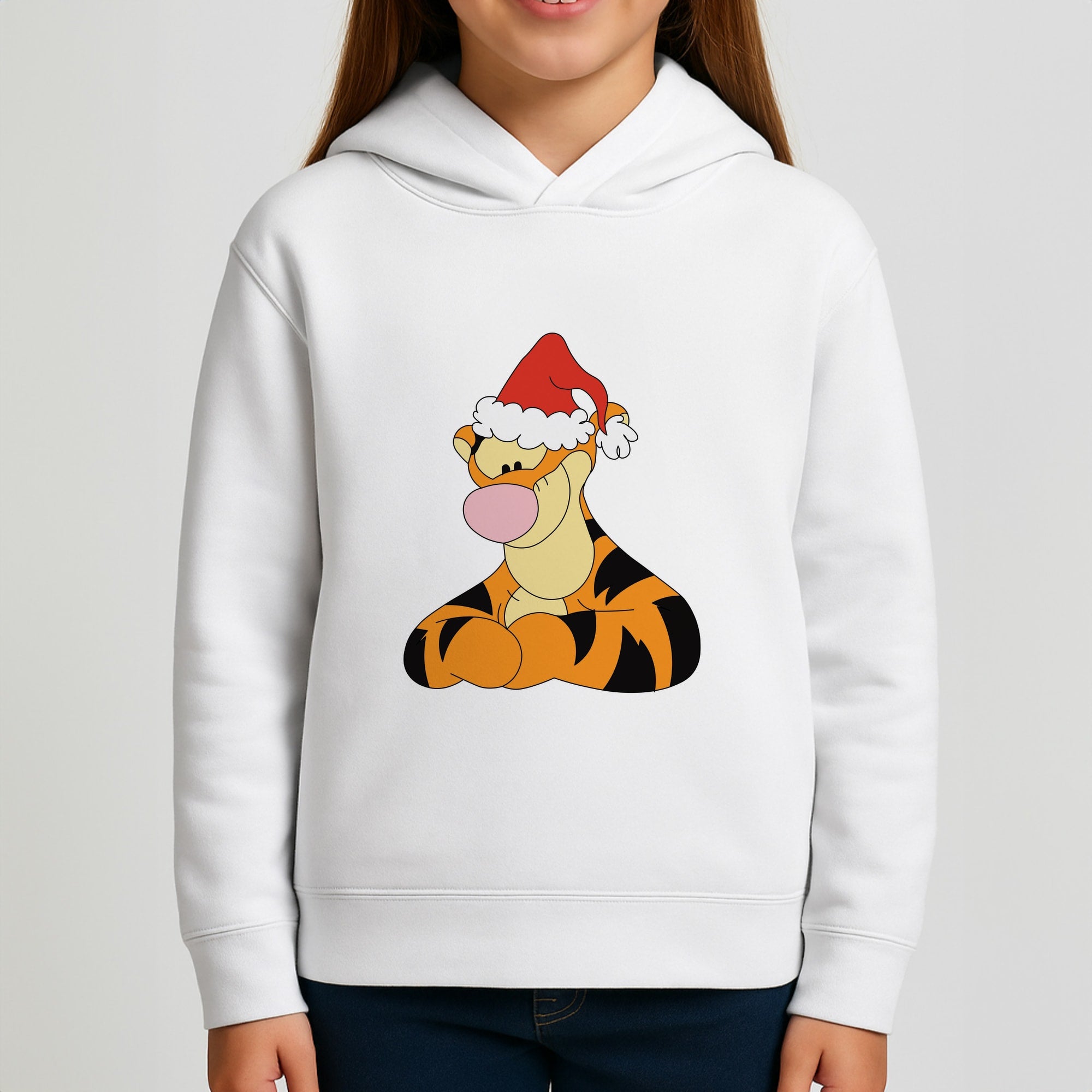 Tiger Pattern Christmas Girls Hoodie