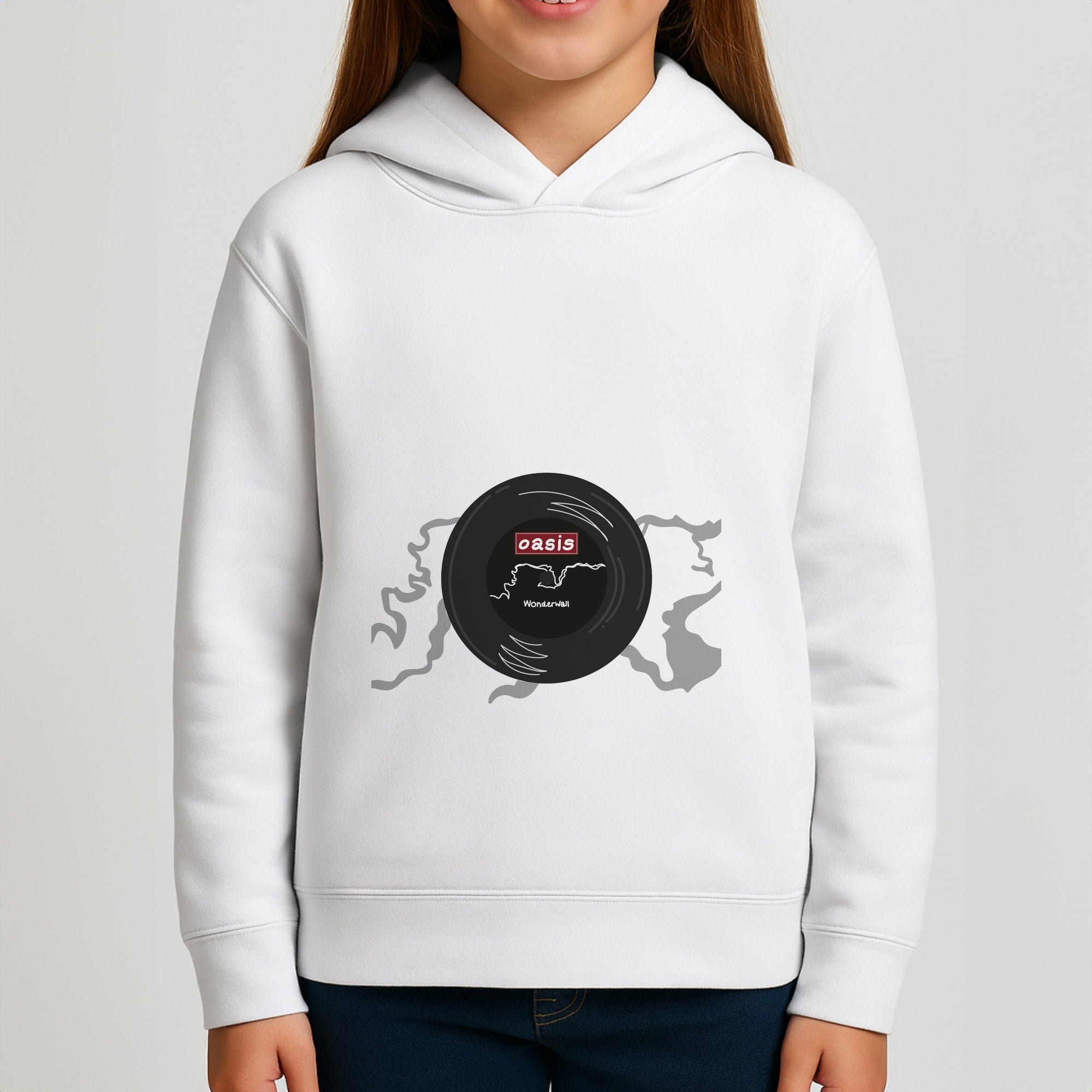 Wonderwall Record Girls Hoodie