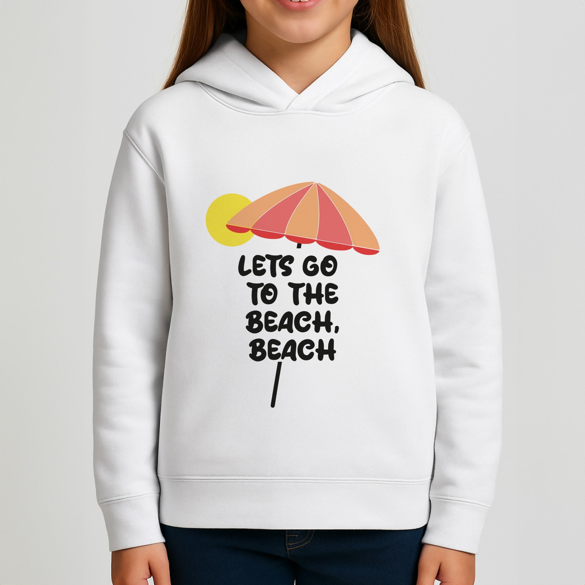 Lets Go To The Beach - Summer Quotes Girls Hoodie
