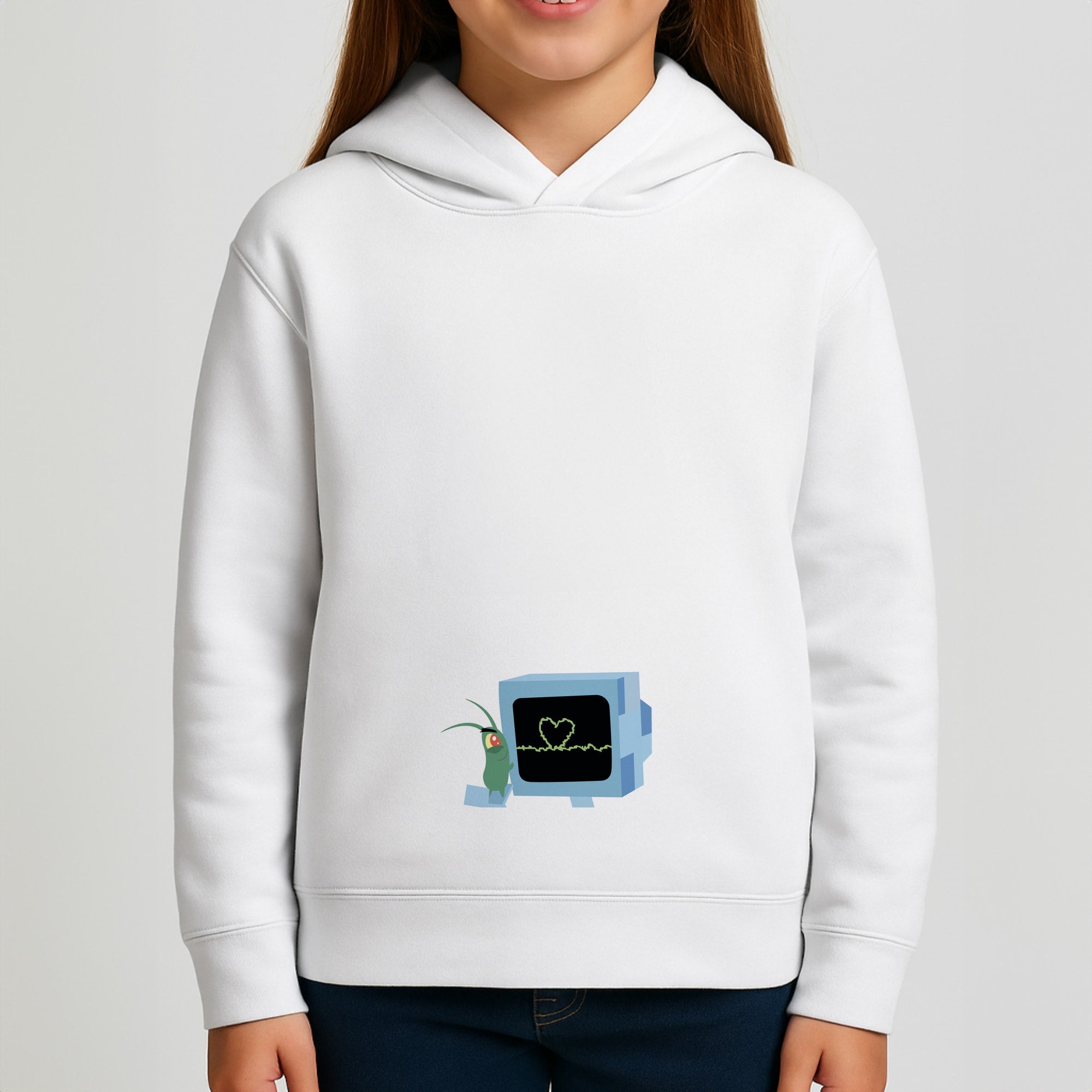 Plankton And Karen Girls Hoodie