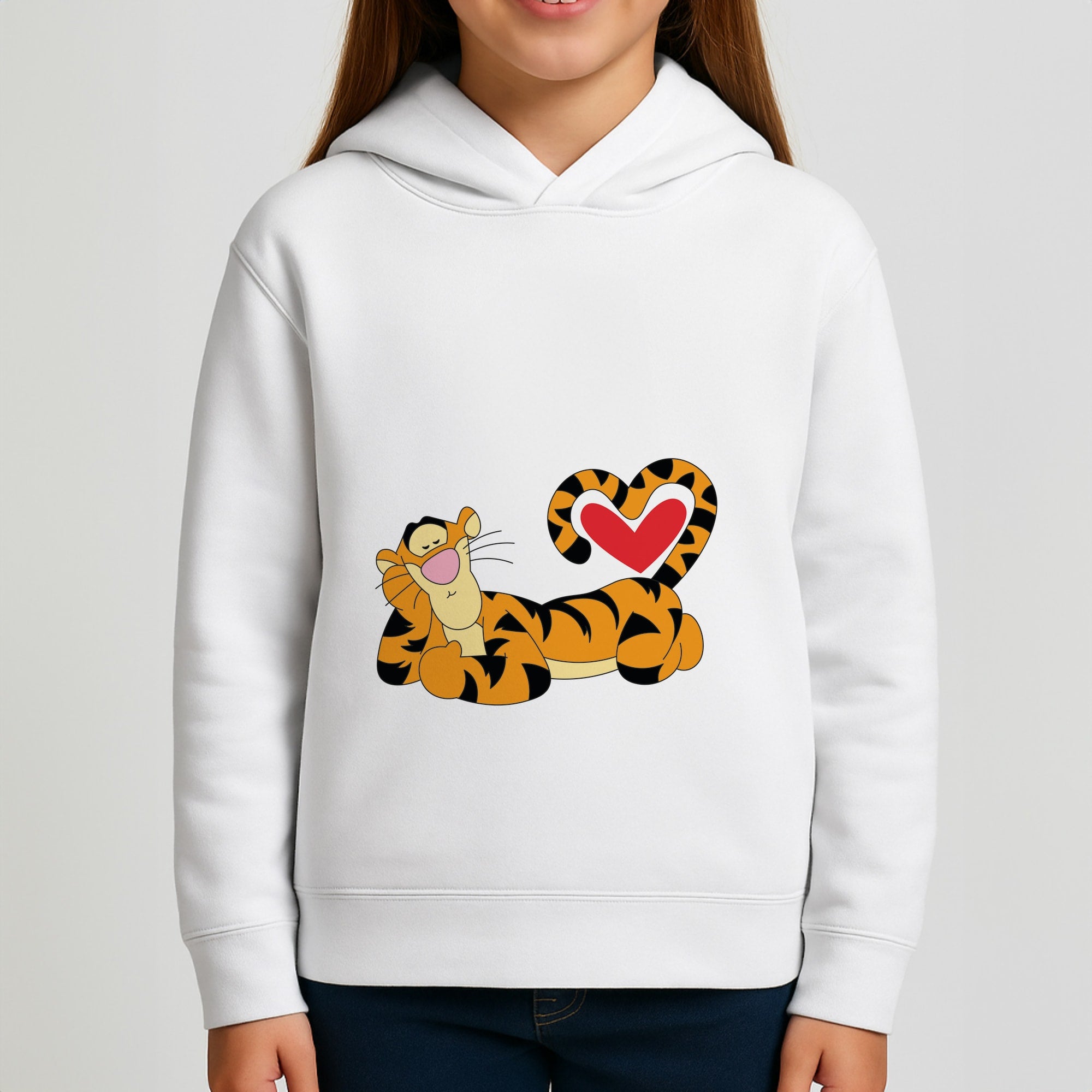 Tiger Valentine's Girls Hoodie