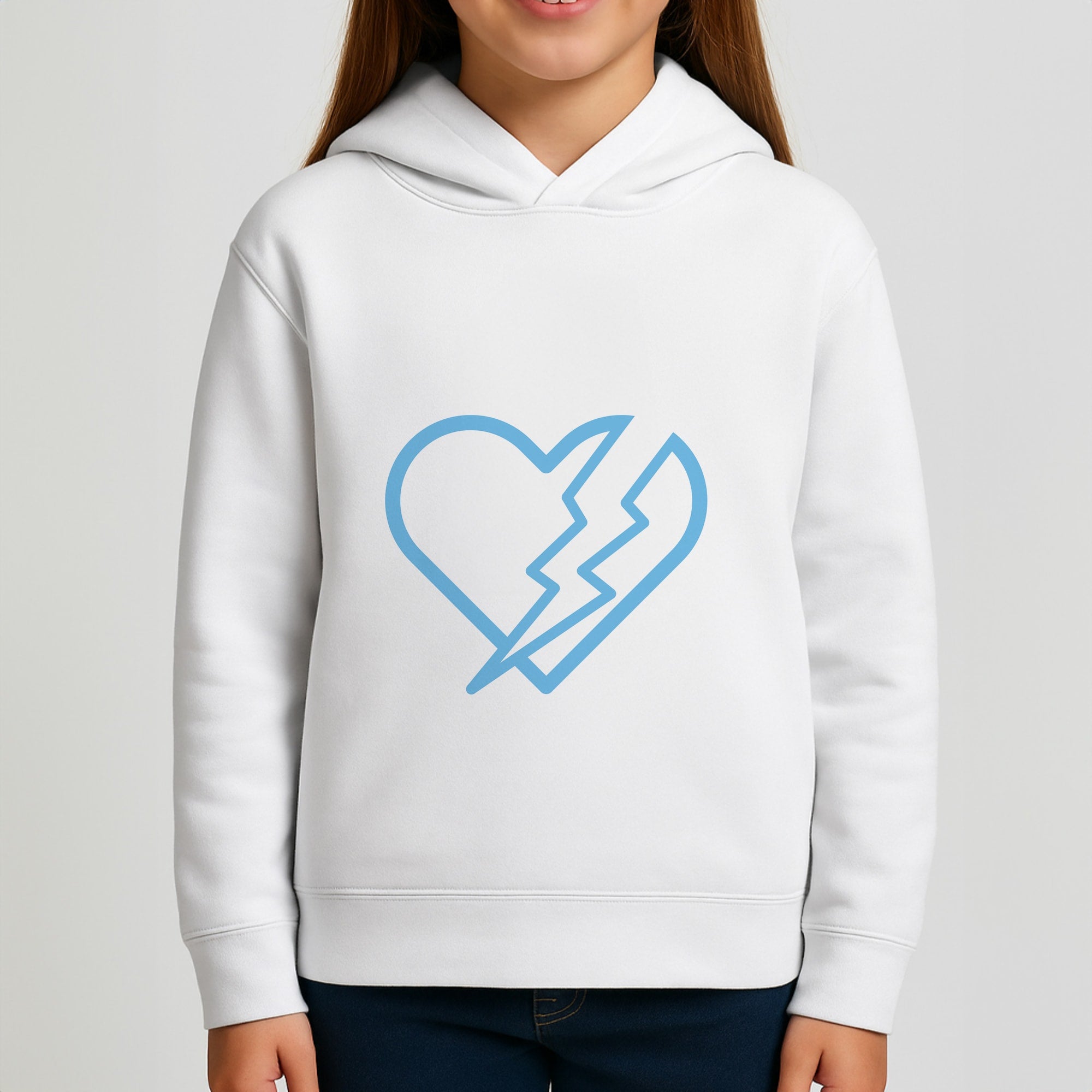 Lightning Heart Girls Hoodie