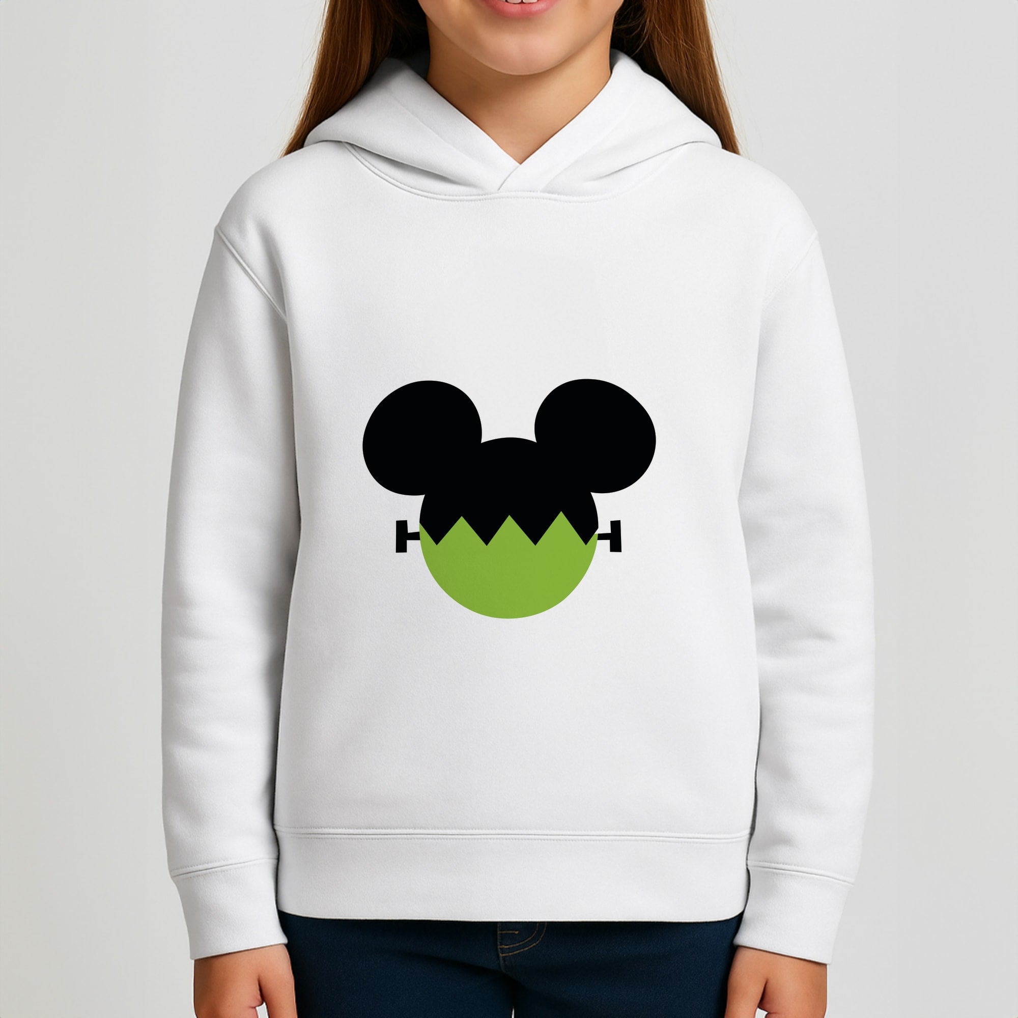 Frankenstein Mouse Halloween Girls Hoodie