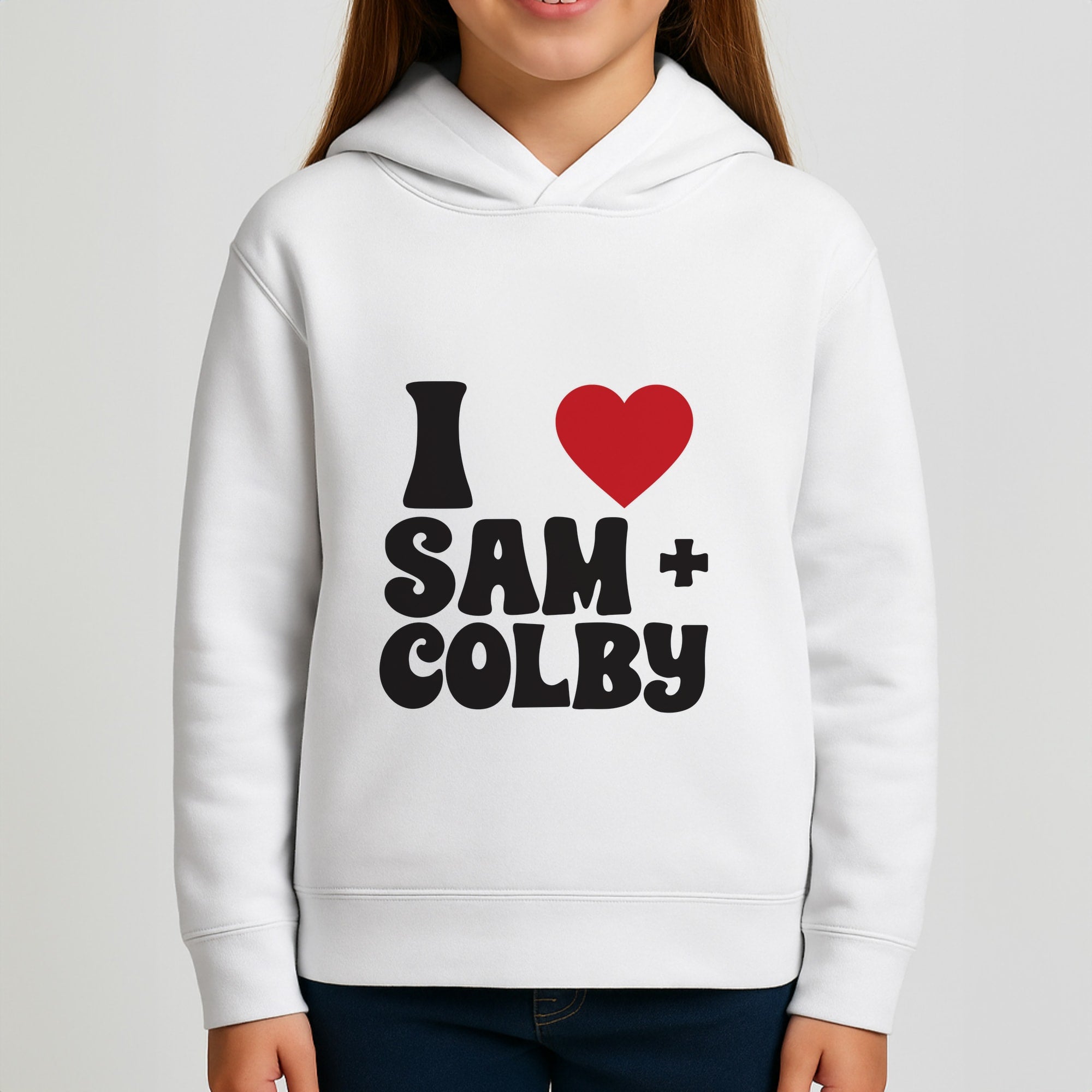 I Love S & C Girls Hoodie