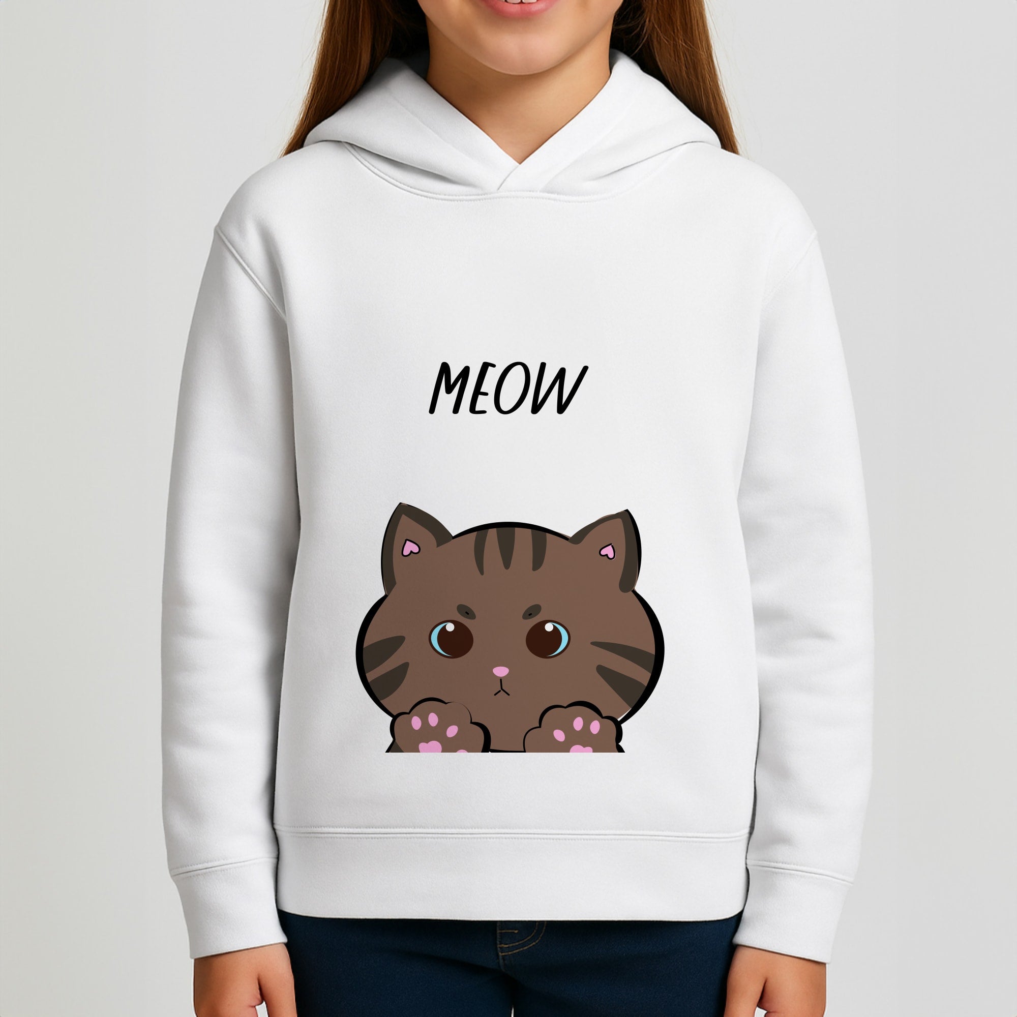 Meow Purple - Cats Girls Hoodie