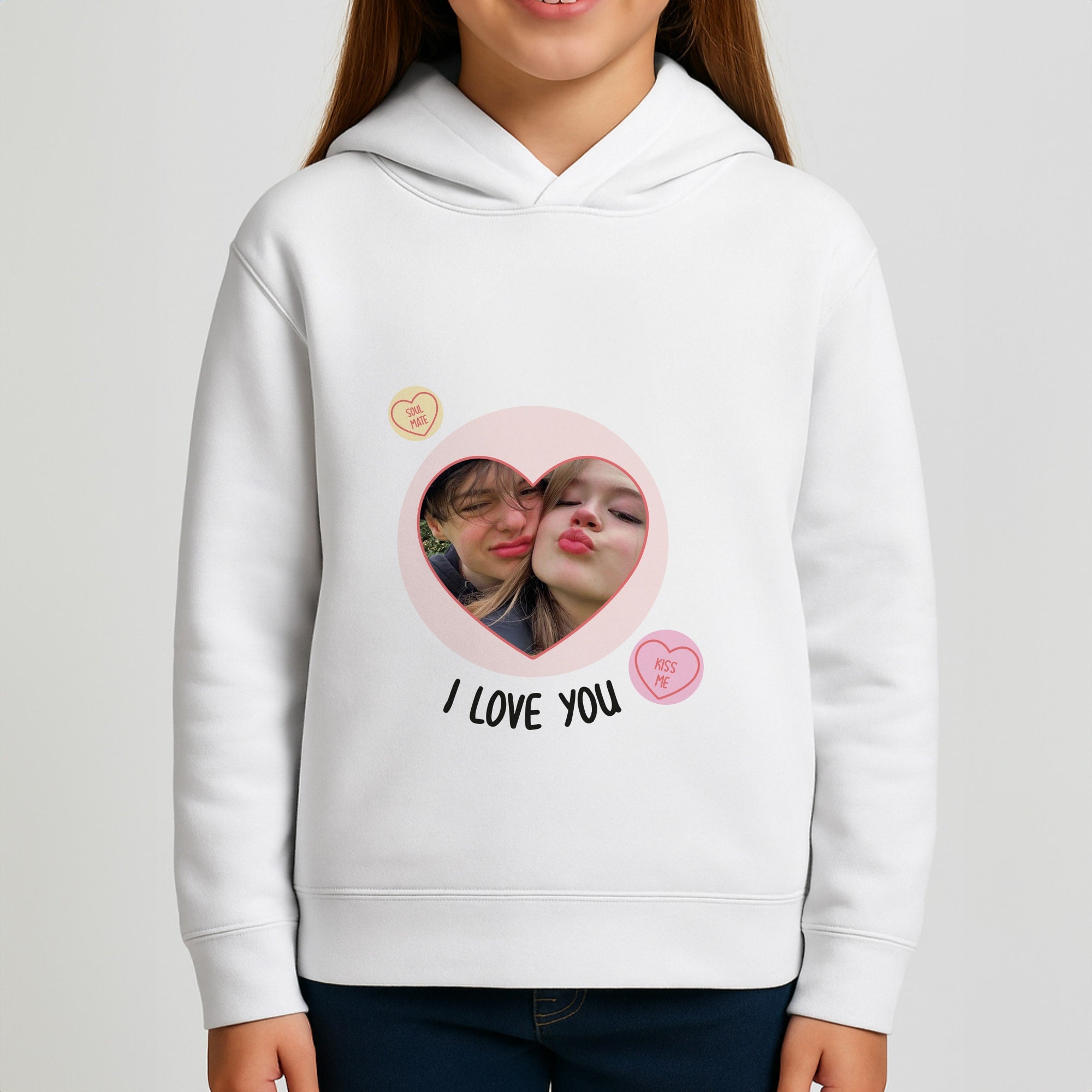 I Love You - Personalised Couples Girls Hoodie