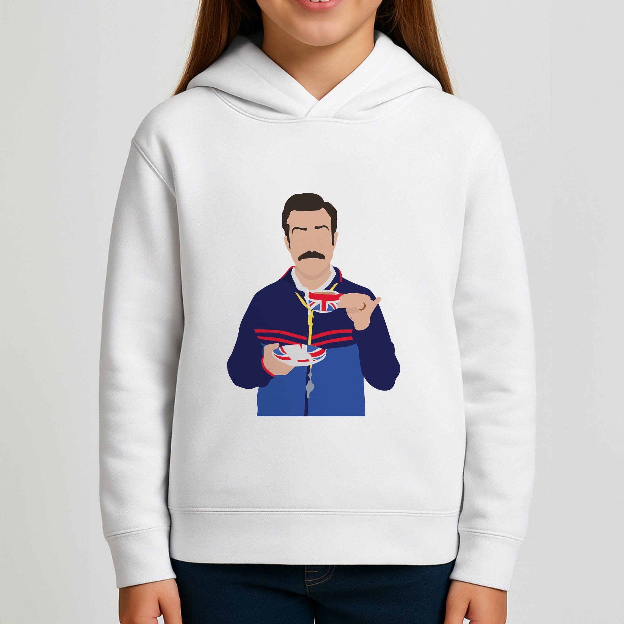 Ted Drinking Tea Girls Hoodie
