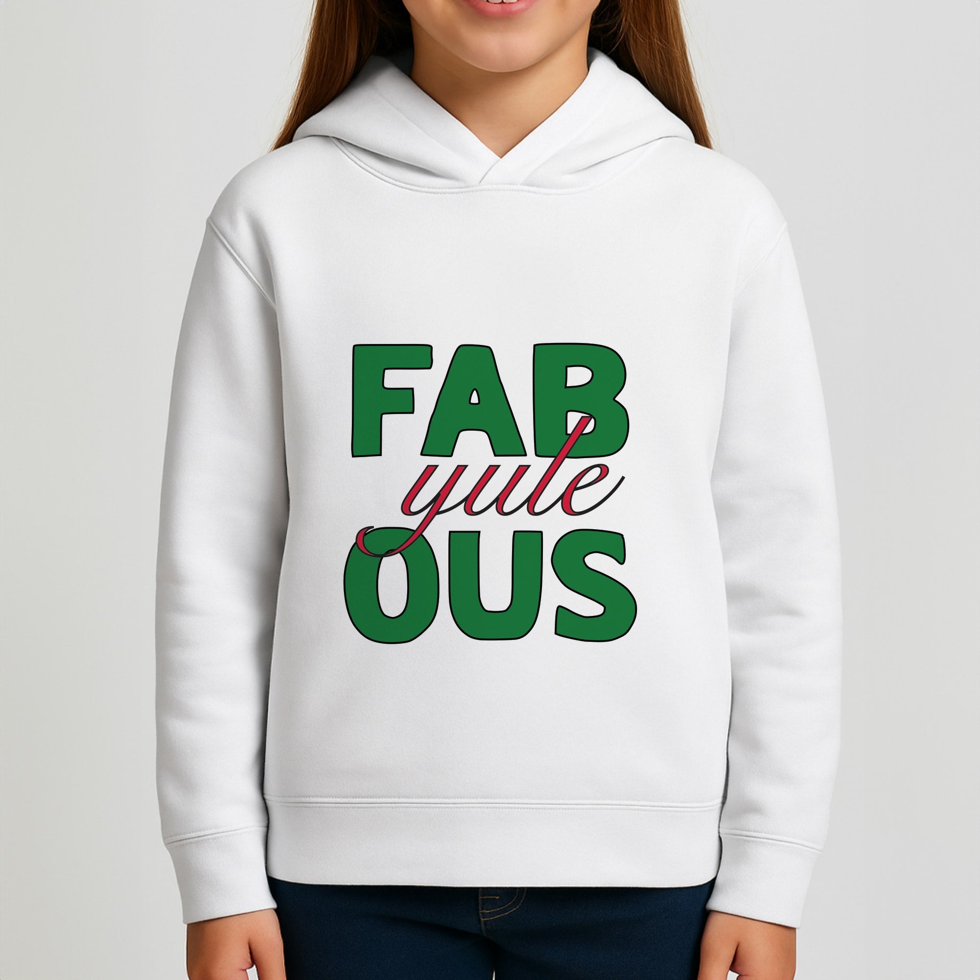 Fab-Yule-Ous Red - Christmas Puns Girls Hoodie