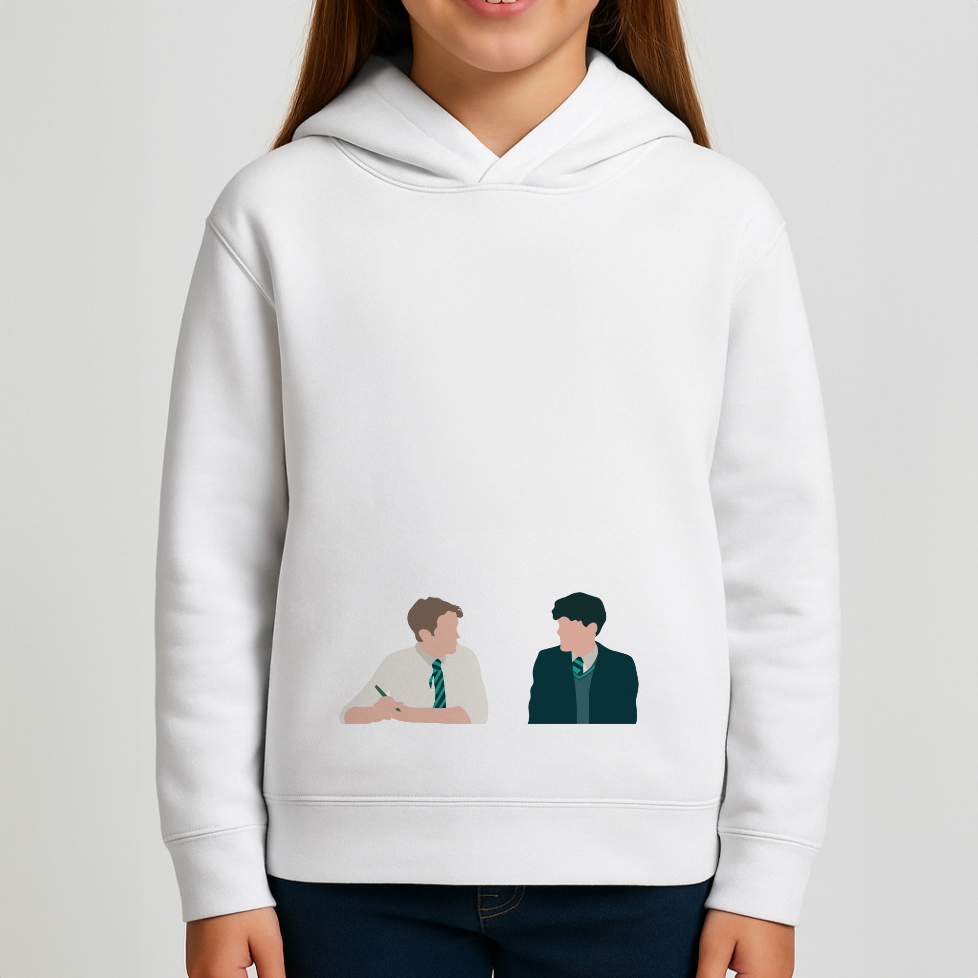 Blue And Yellow - Heart TV Girls Hoodie