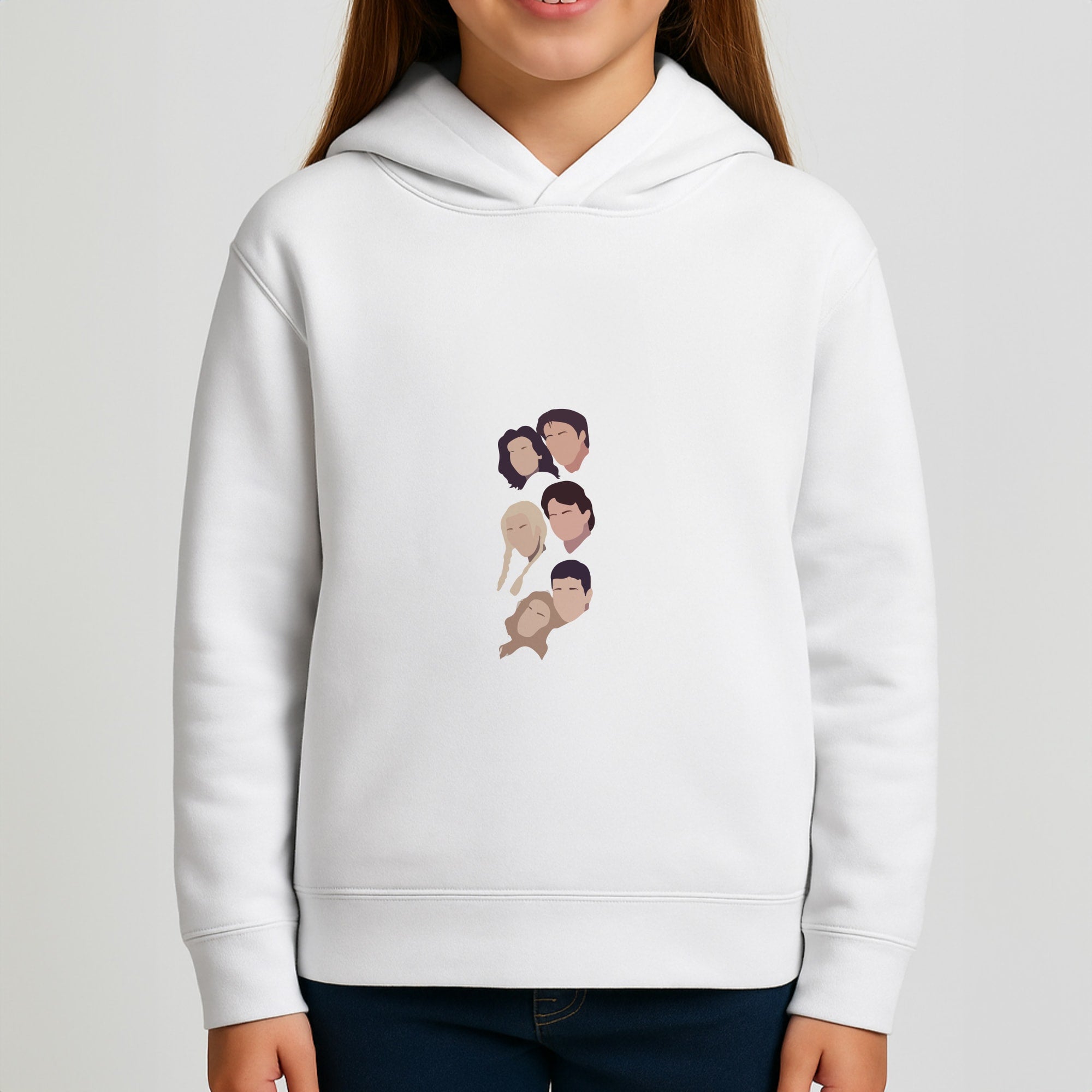 Cast Faces Girls Hoodie