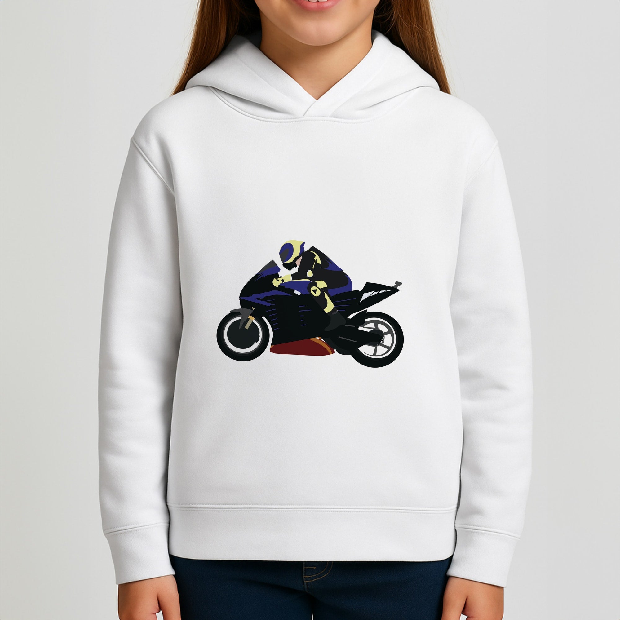 Purple Motorbike - Motorbike Girls Hoodie
