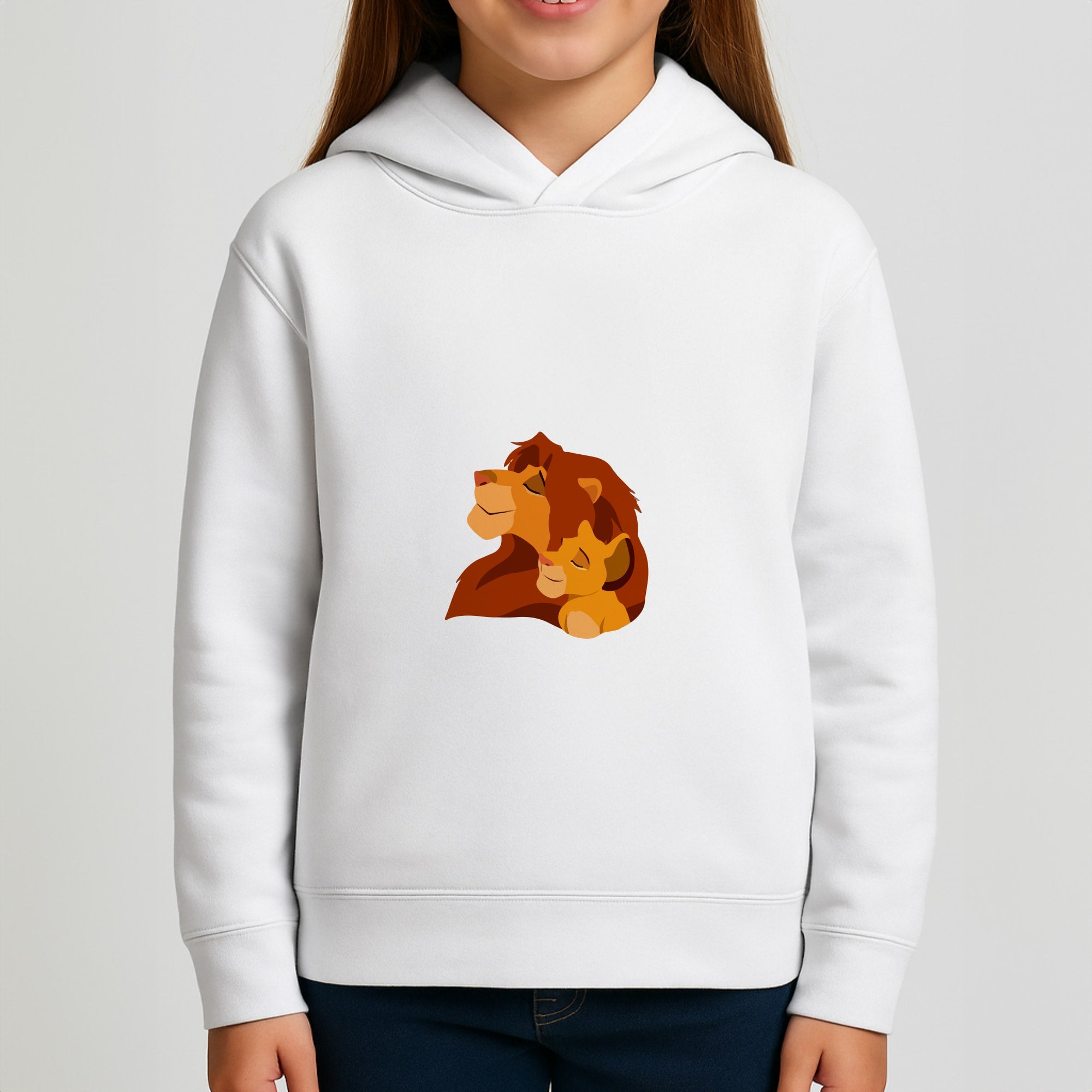 King Lion And Cub Girls Hoodie