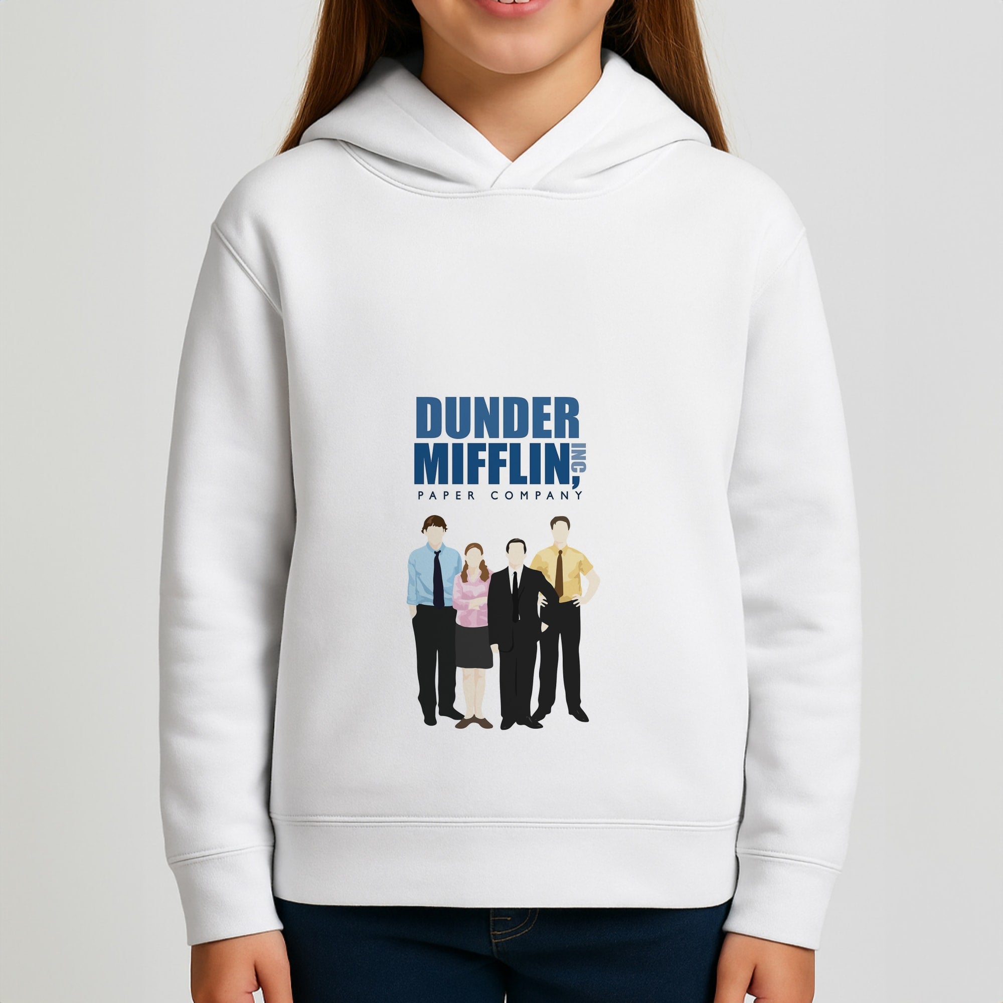 Office Cartoon - Dunder Mifflin Girls Hoodie