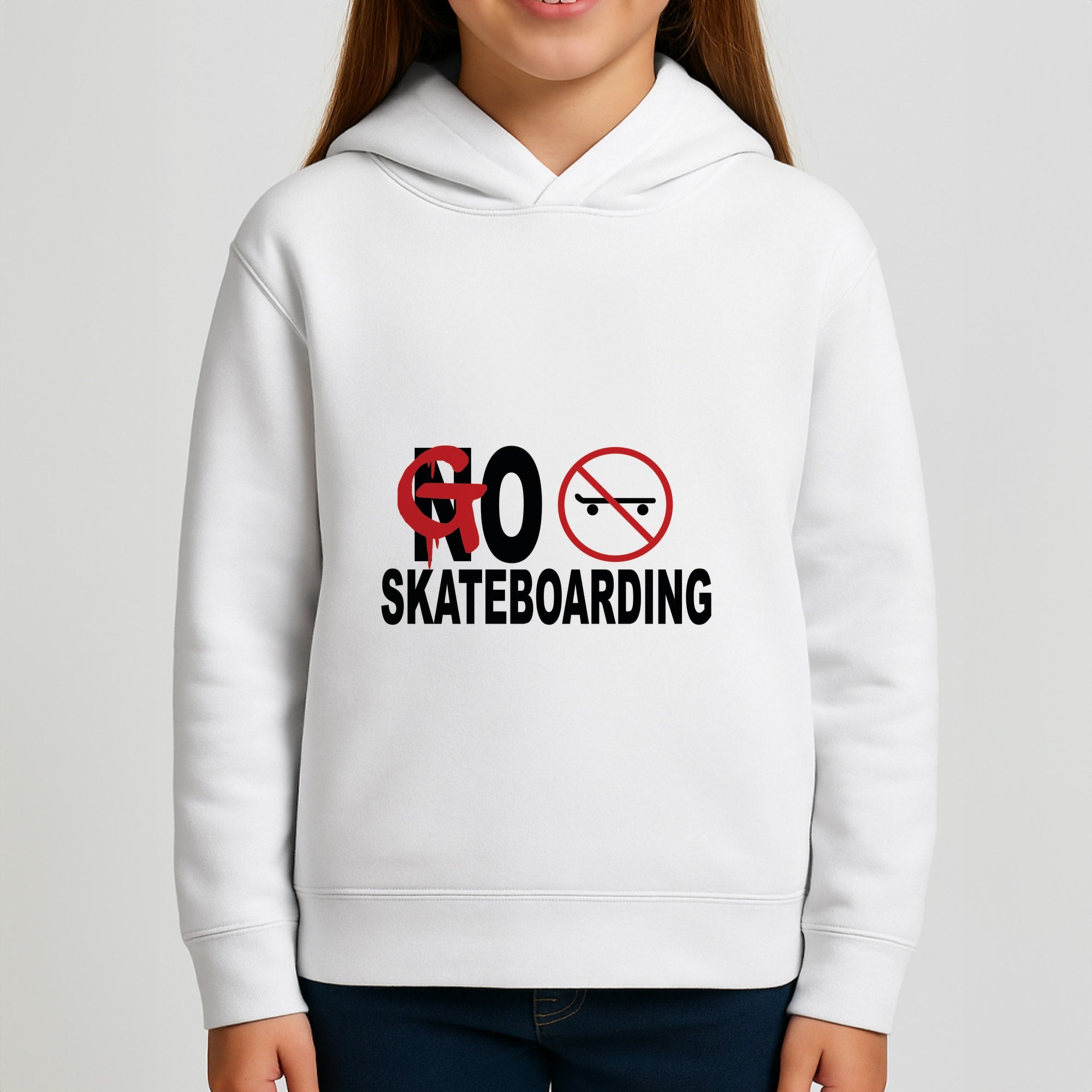 Go Skateboarding - Skate Aesthetic  Girls Hoodie