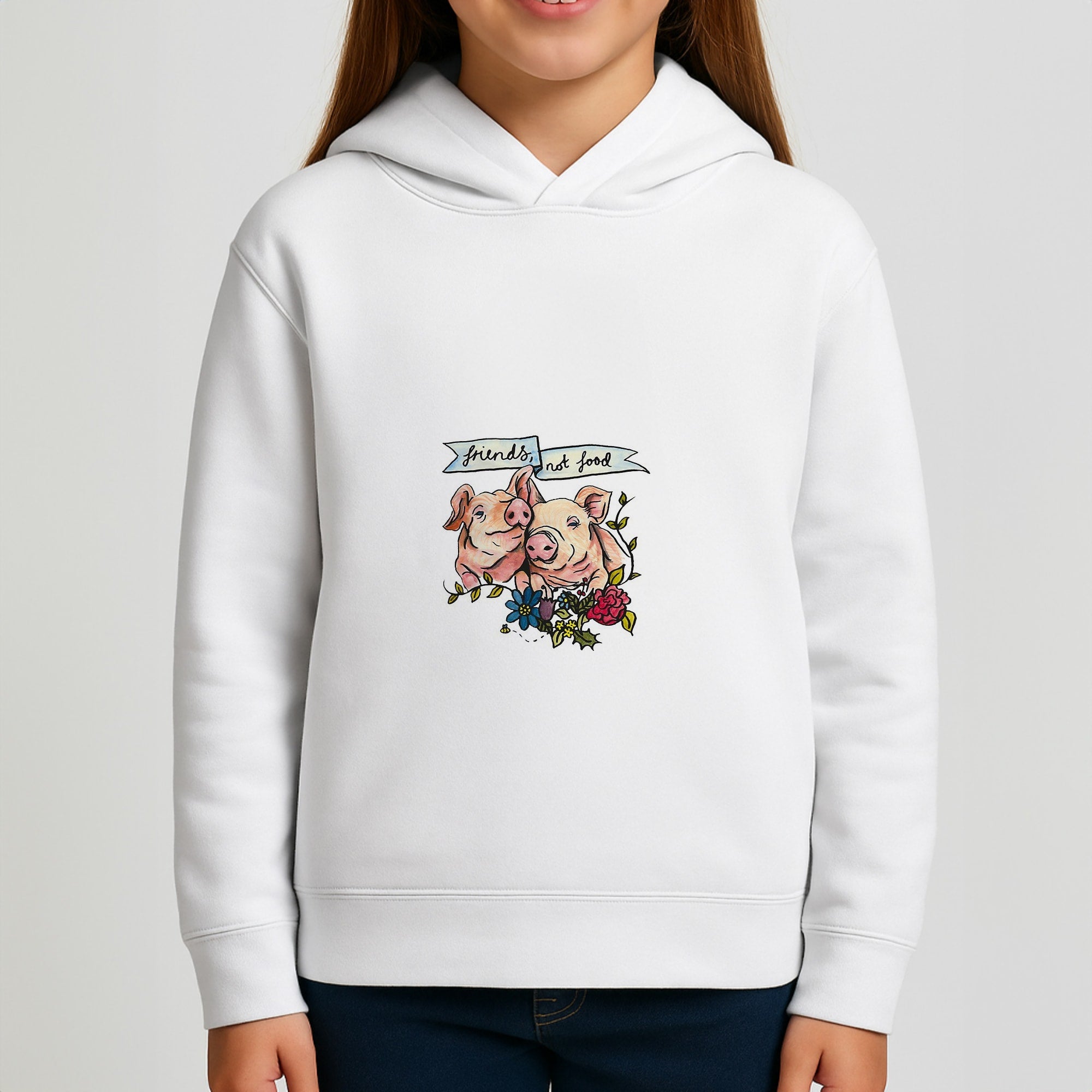Friends Not Food - Vegan Girls Hoodie