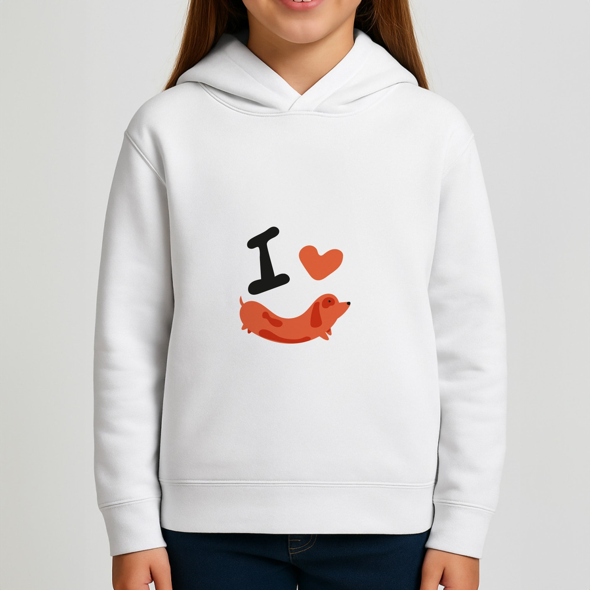 I love Dachshunds Girls Hoodie