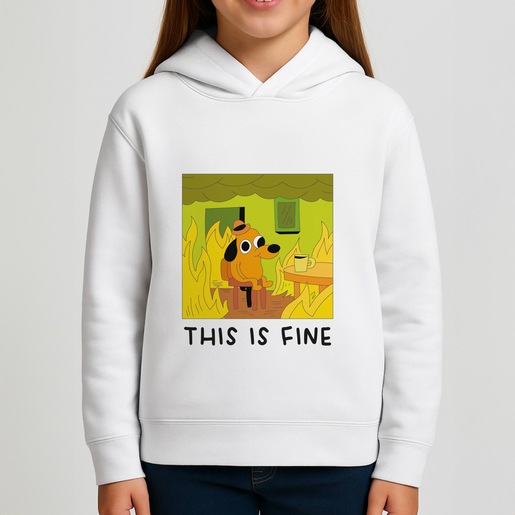 This Is Fine - Memes Girls Hoodie