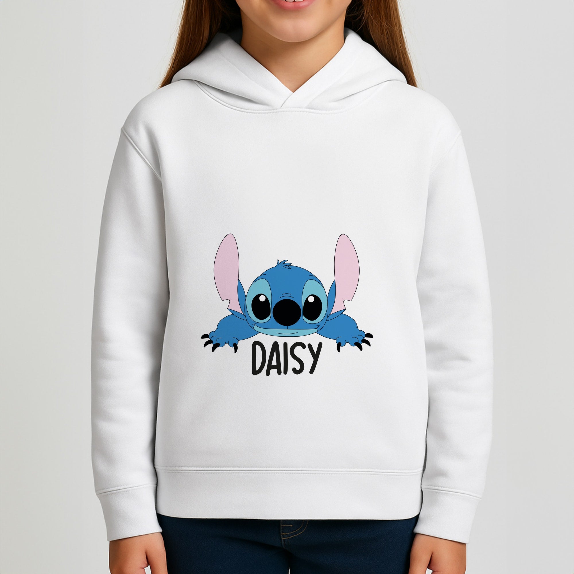 Blue Alien - Personalised Disney Girls Hoodie