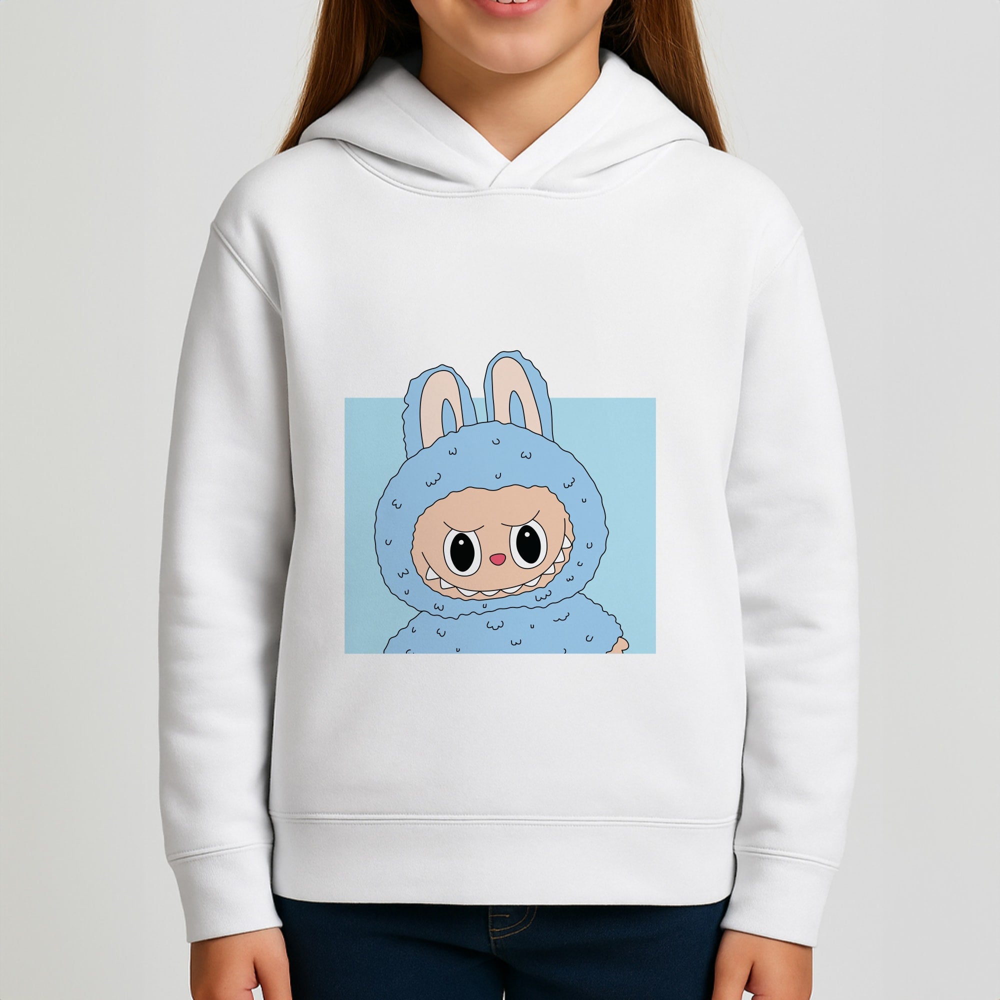Cute Blue Notebook Monster Girls Hoodie