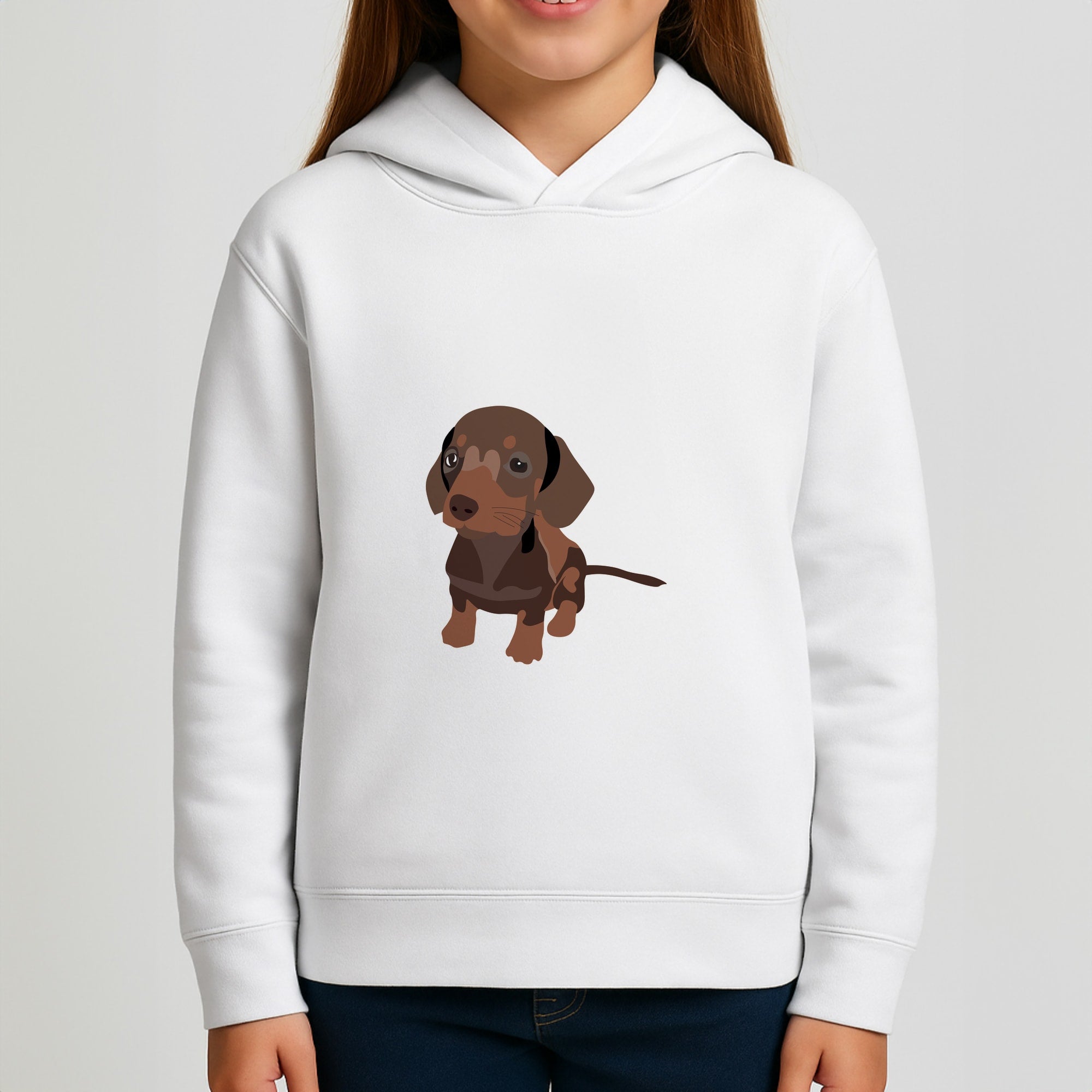 Brown - Dachshunds Girls Hoodie