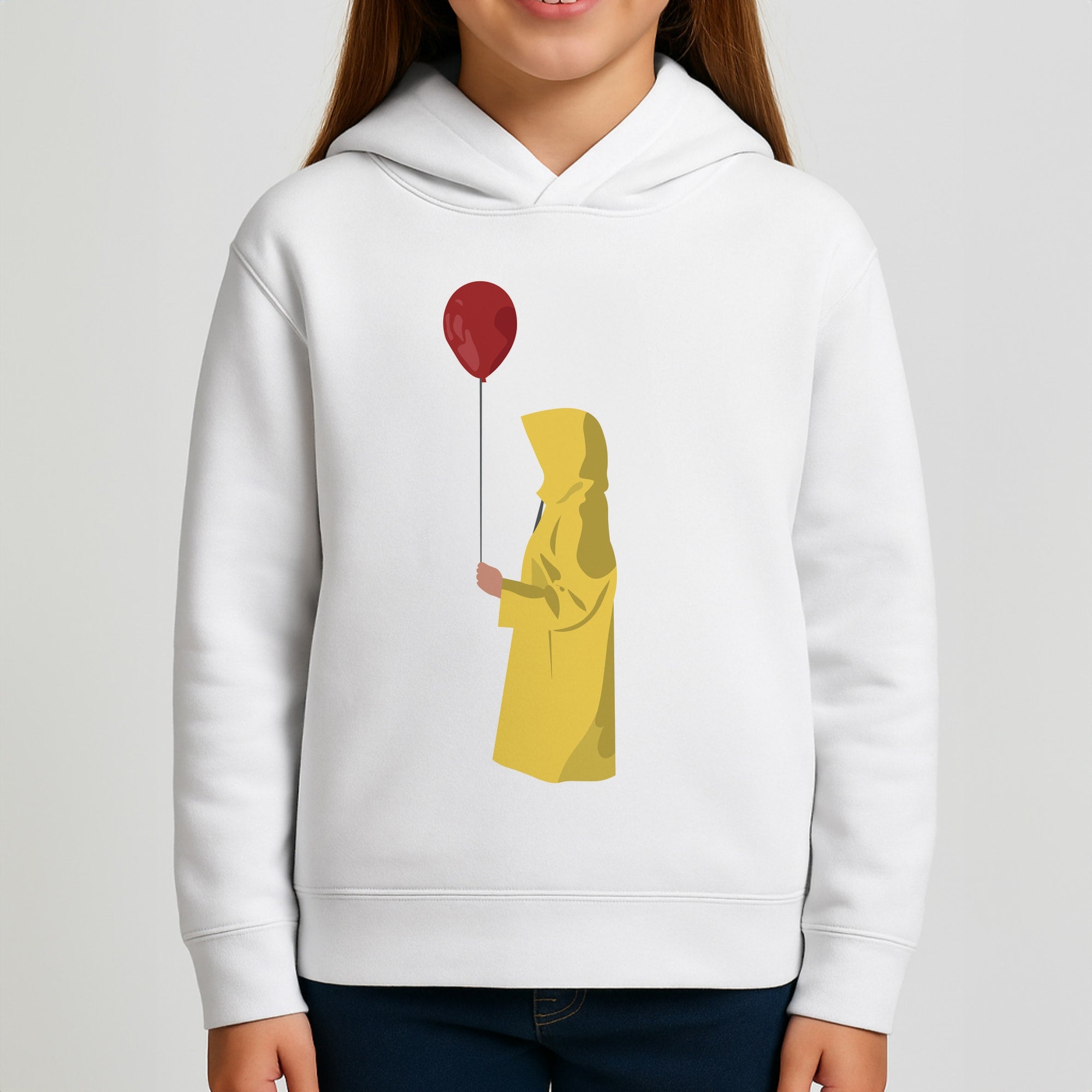 Holding Balloon - Clown Girls Hoodie