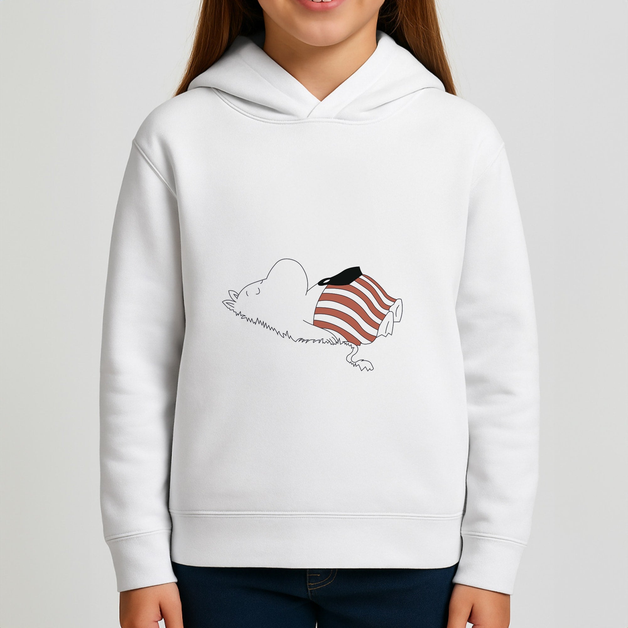 Moom On Grass Girls Hoodie