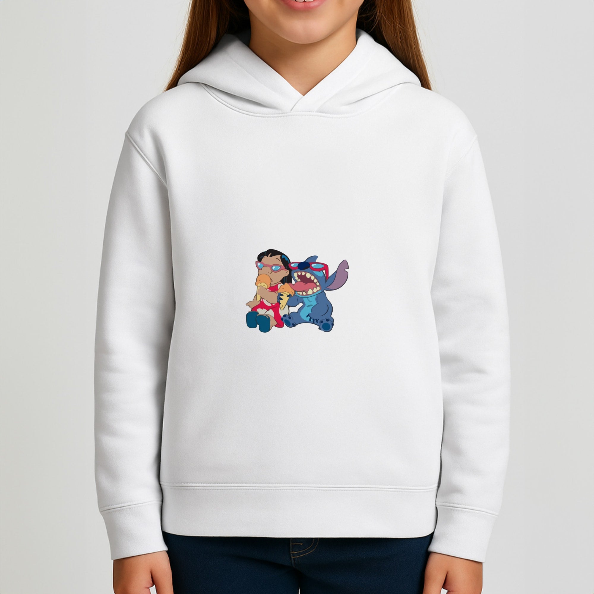 Ice Cream Alien Blue Girls Hoodie
