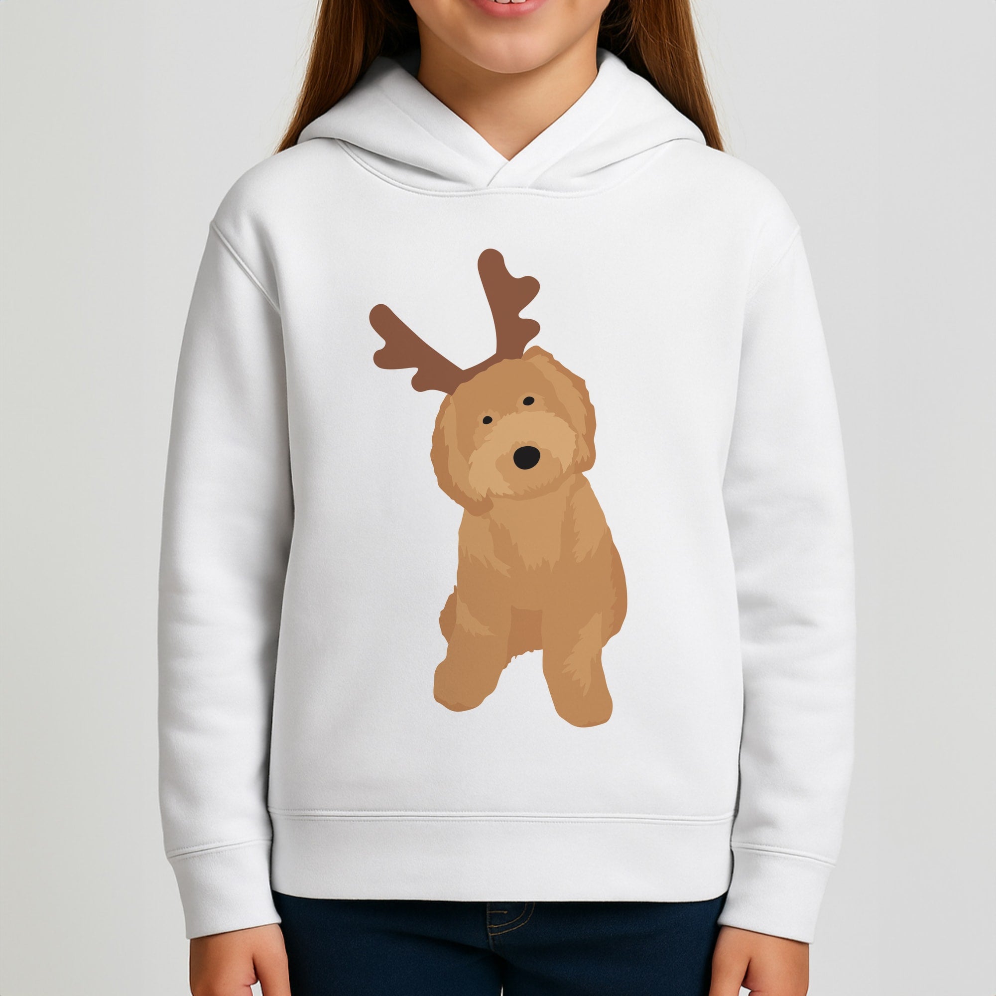 Dog Christmas Ears Girls Hoodie